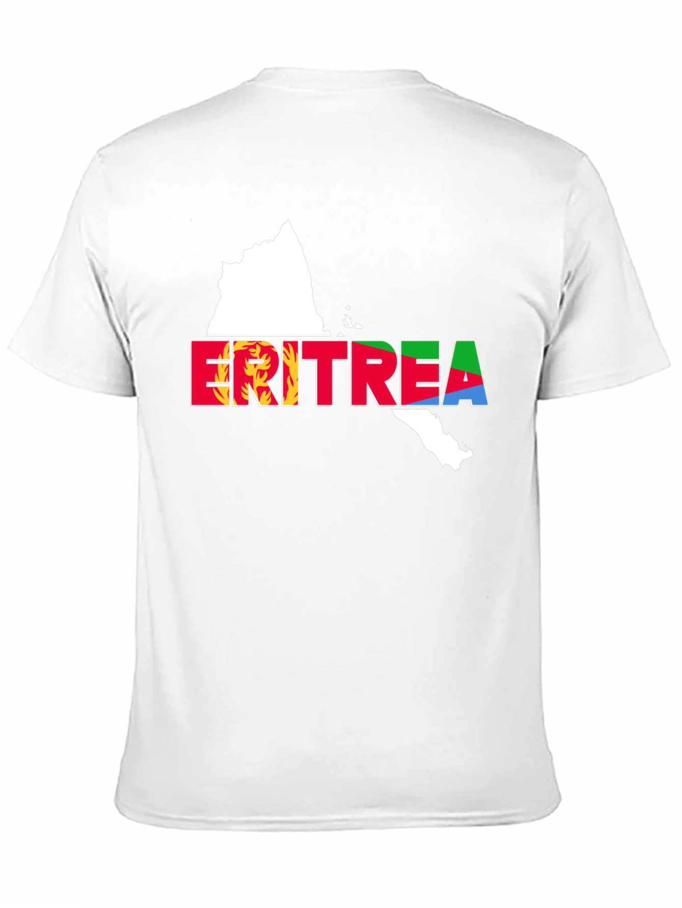 Eritrea Map Flag T-Shirt - Black Cotton Tee