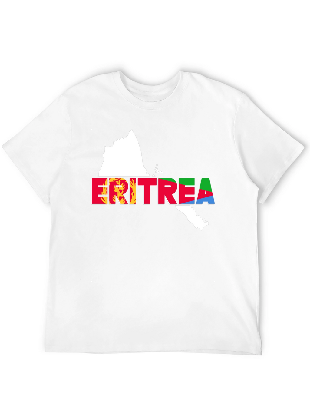 Eritrea Map Flag T-Shirt - Black Cotton Tee