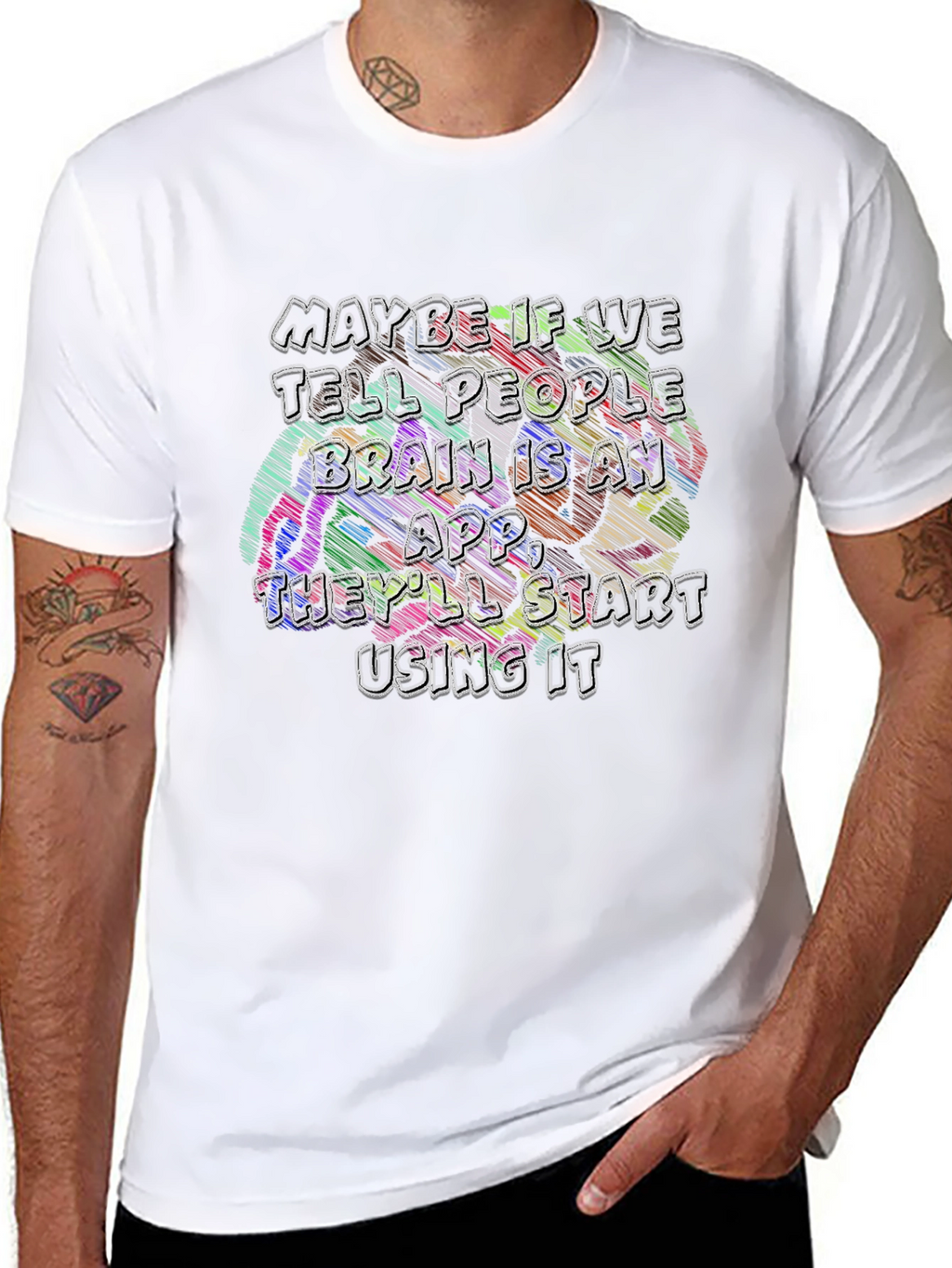 Brain App T-Shirt - Funny Graphic Tee