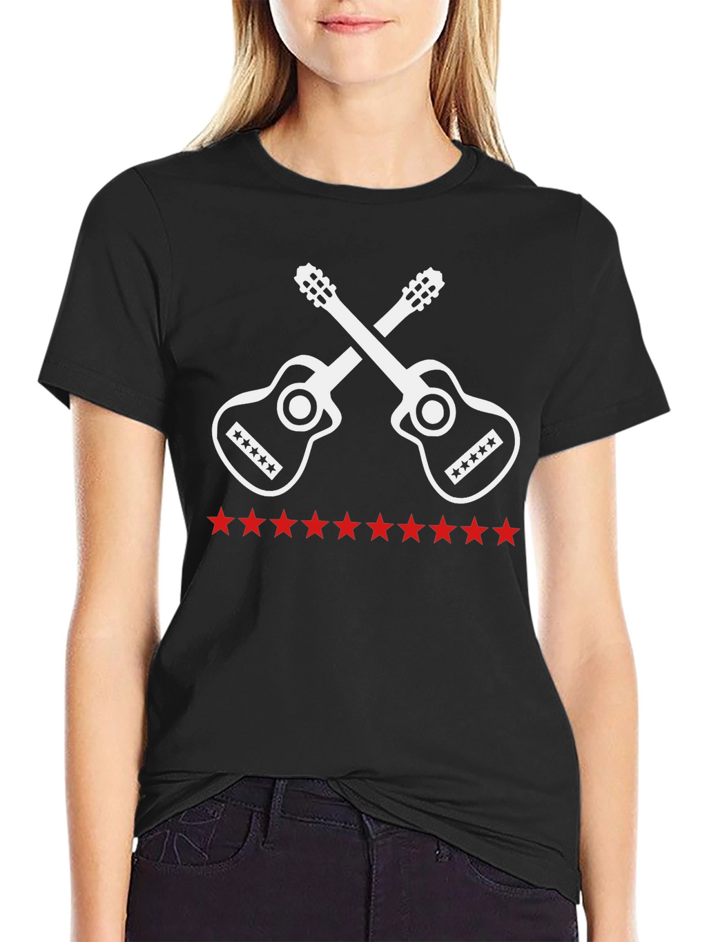 Guitar Star Graphic Tee - Black