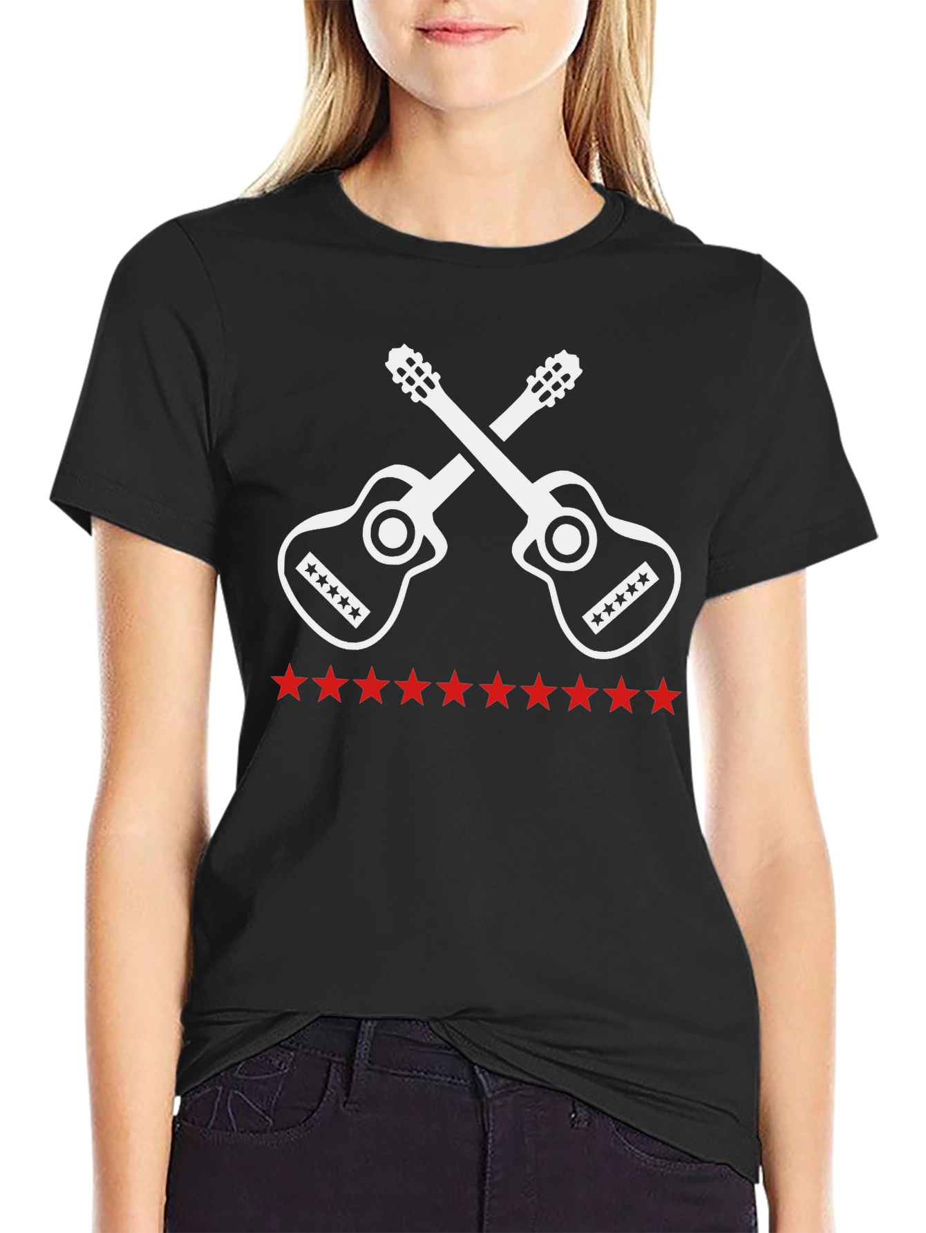 Guitar Star Graphic Tee - Black