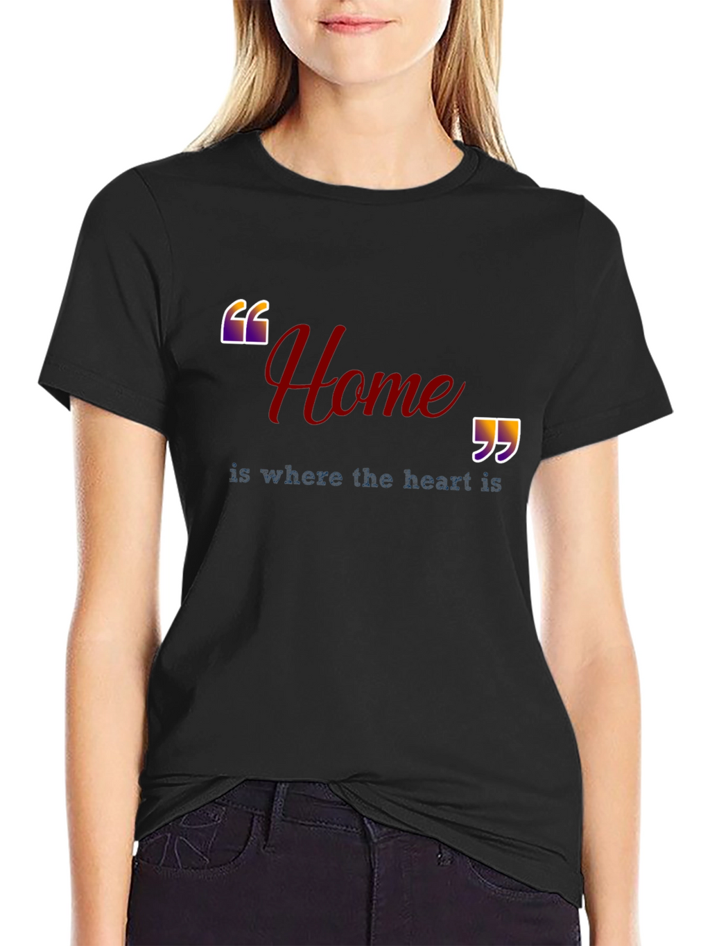 Home is Where the Heart Is Black T-Shirt