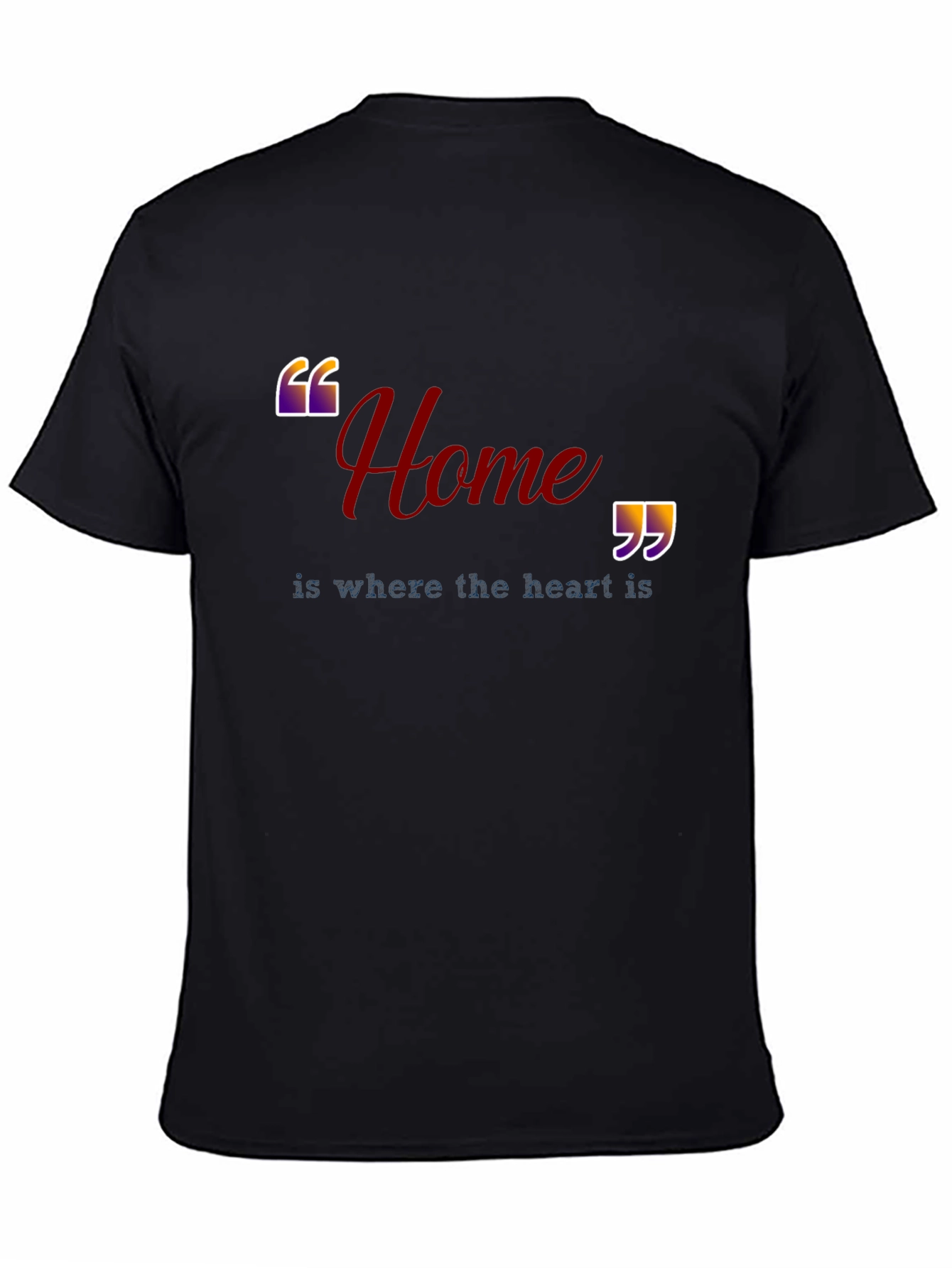 Home is Where the Heart Is Black T-Shirt
