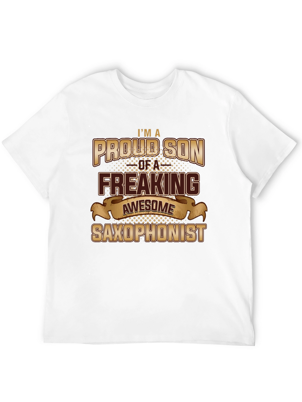 Proud Son Awesome Saxophonist Black Graphic Tee