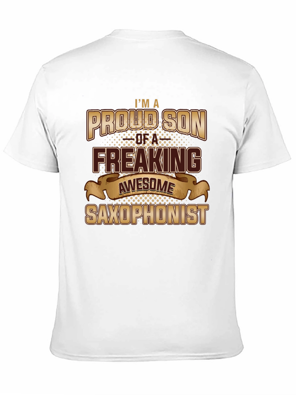 Proud Son Awesome Saxophonist Black Graphic Tee