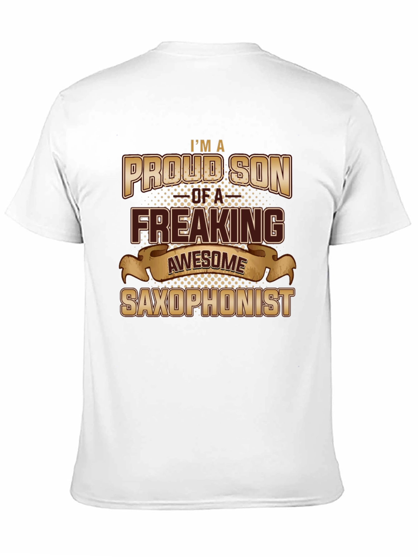 Proud Son Awesome Saxophonist Black Graphic Tee