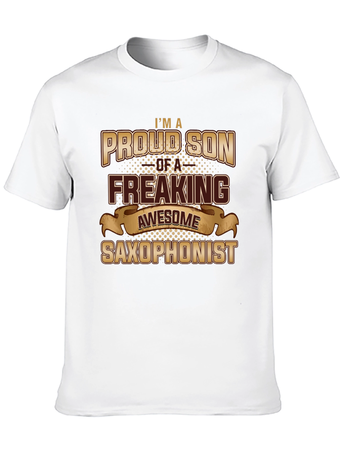 Proud Son Awesome Saxophonist Black Graphic Tee