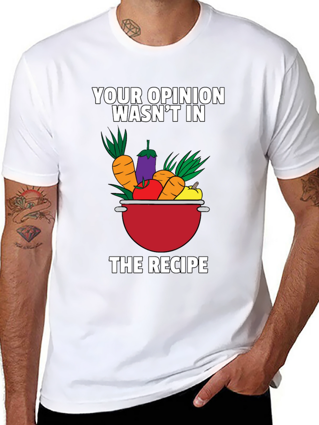 Funny Vegetable Recipe Graphic T-Shirt