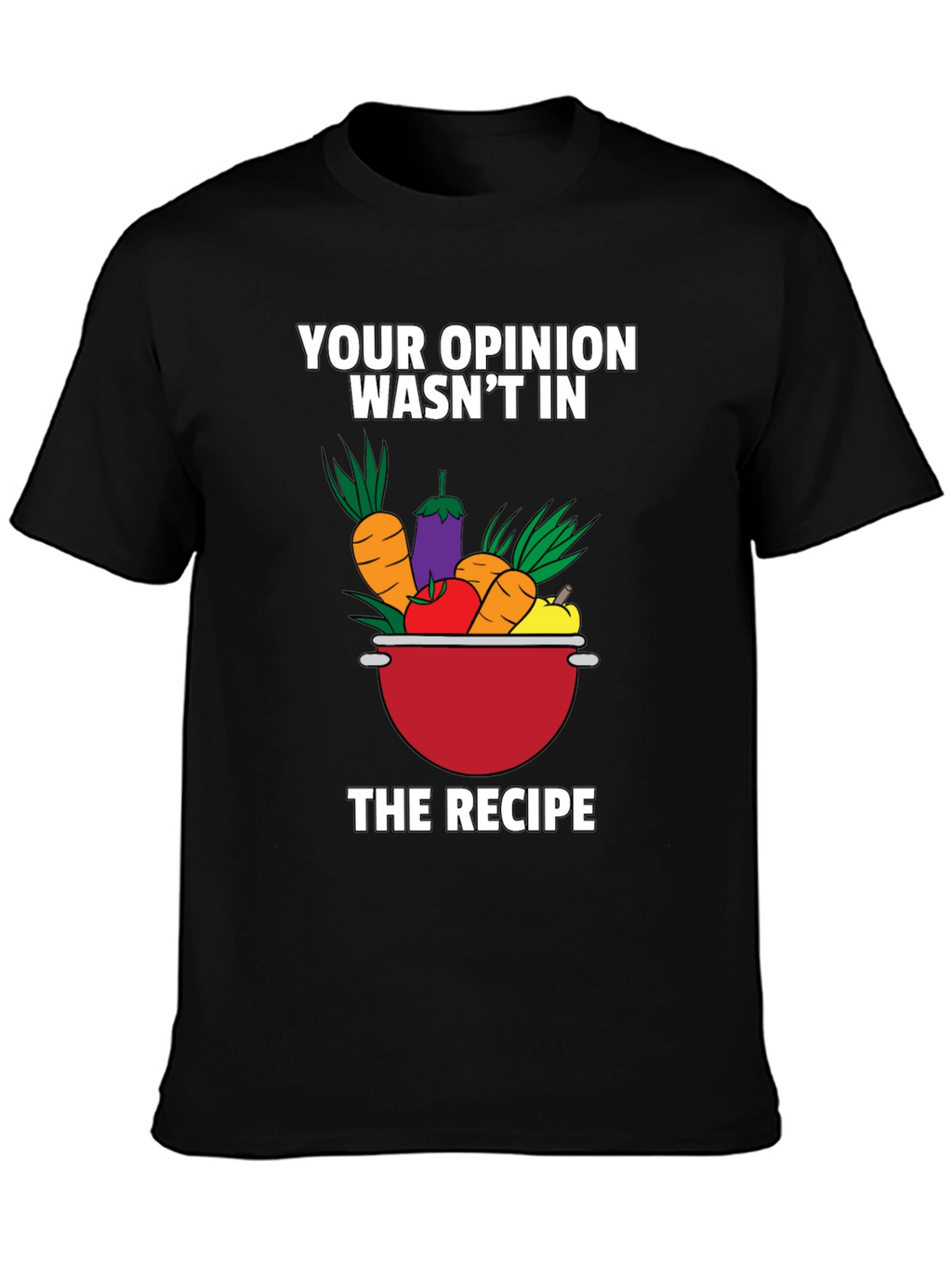 Funny Vegetable Recipe Graphic T-Shirt