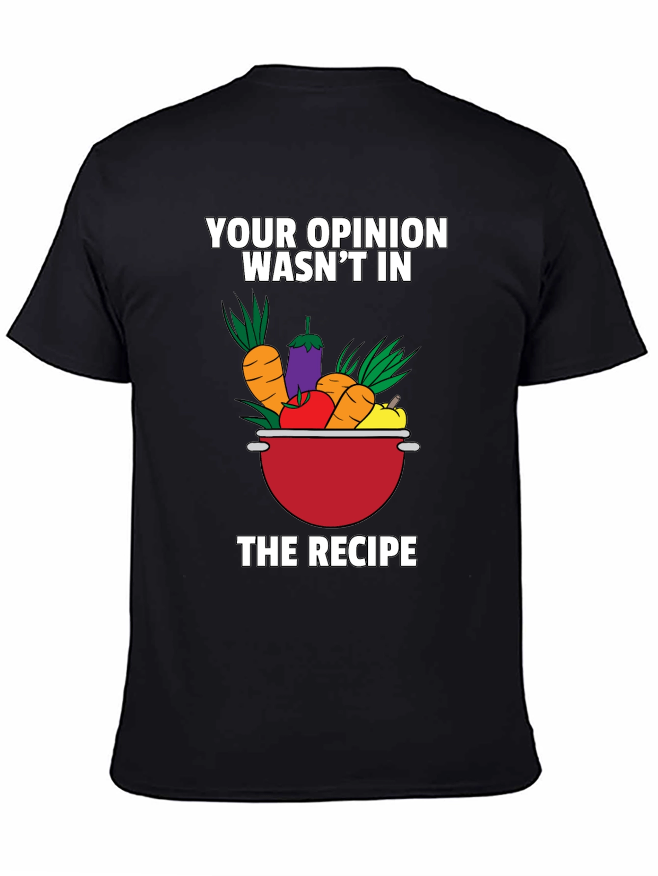 Funny Vegetable Recipe Graphic T-Shirt