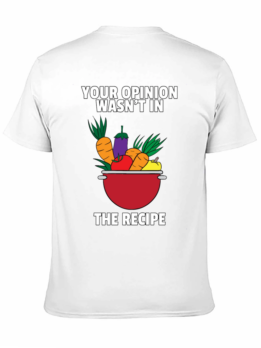 Funny Vegetable Recipe Graphic T-Shirt