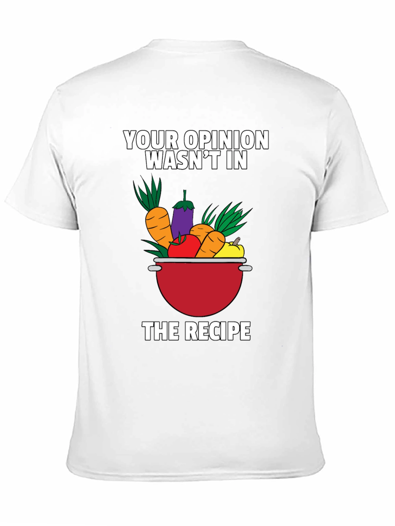 Funny Vegetable Recipe Graphic T-Shirt