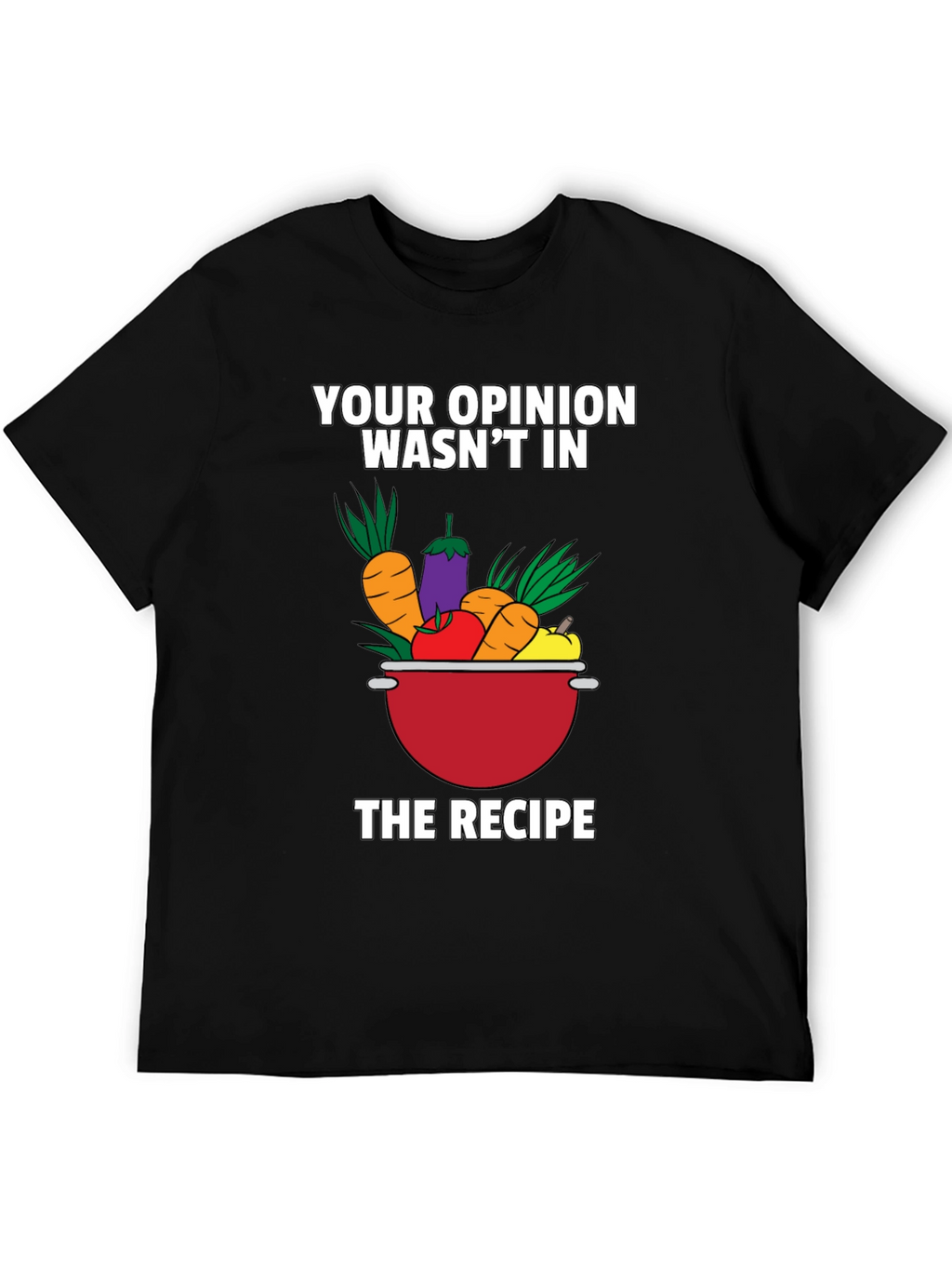Funny Vegetable Recipe Graphic T-Shirt