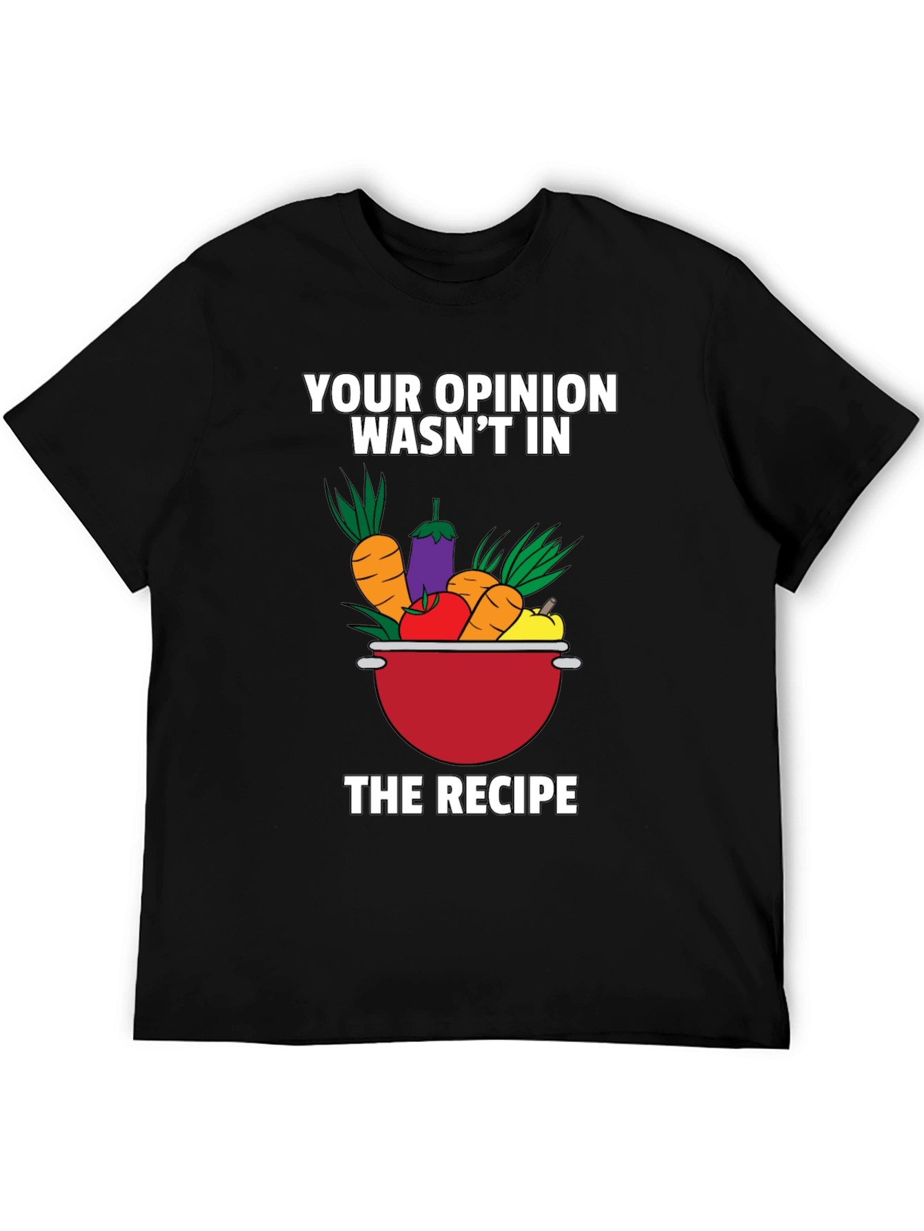 Funny Vegetable Recipe Graphic T-Shirt