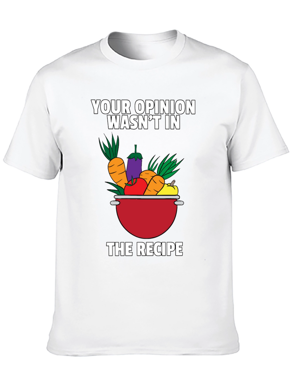 Funny Vegetable Recipe Graphic T-Shirt