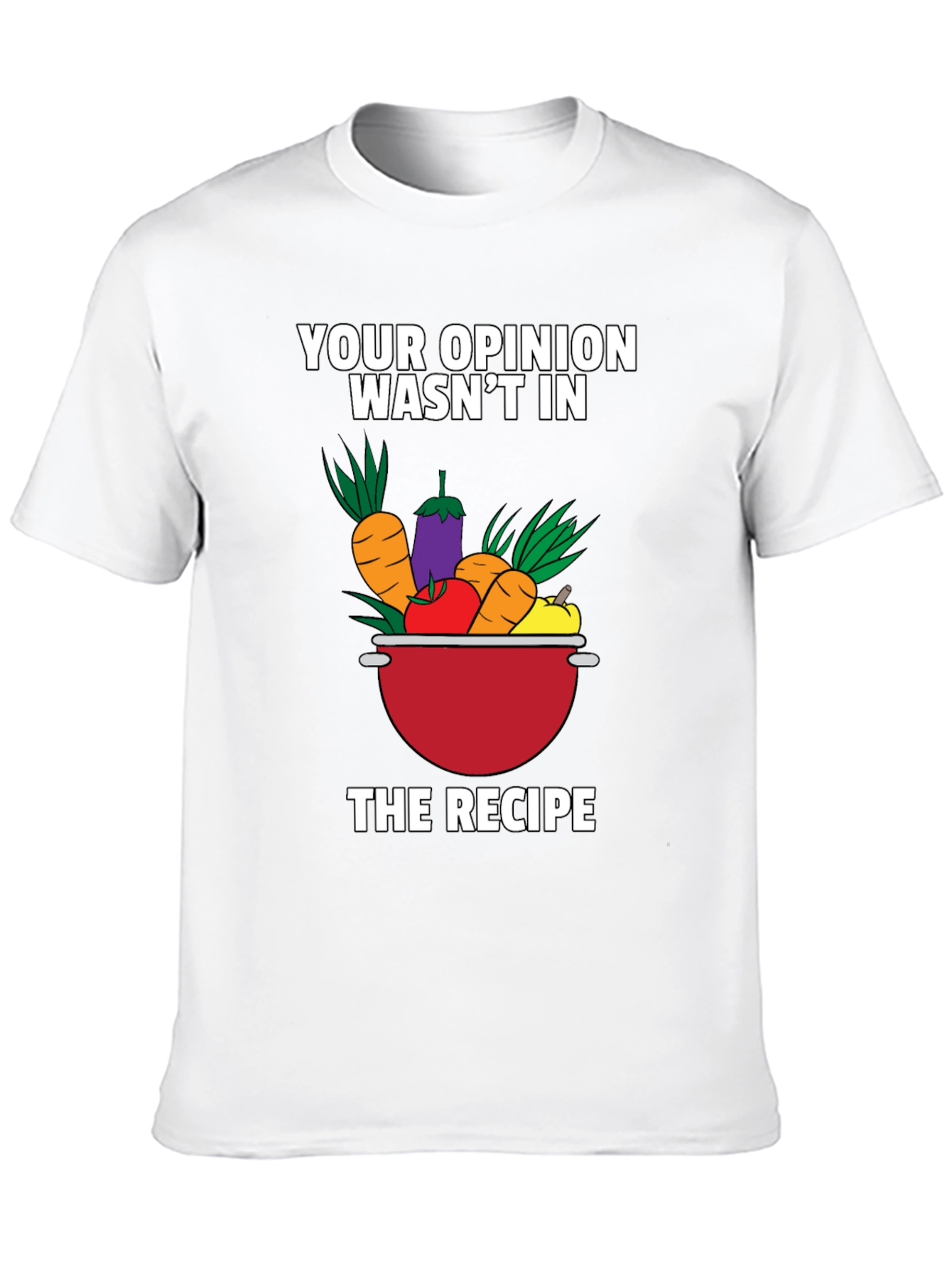 Funny Vegetable Recipe Graphic T-Shirt