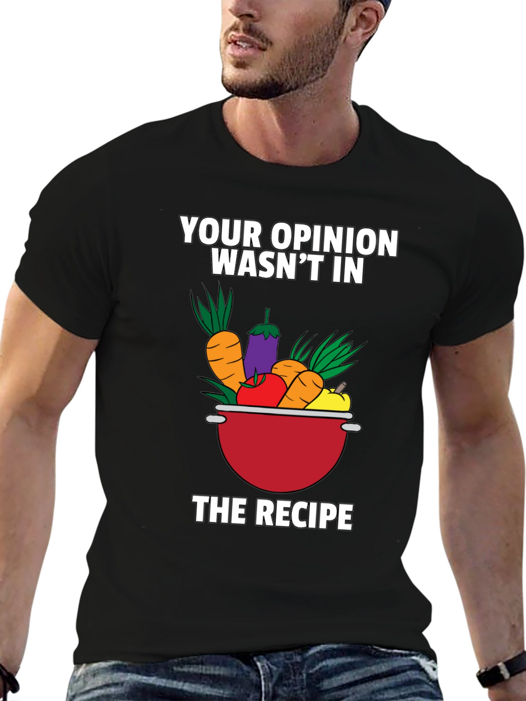 Funny Vegetable Recipe Graphic T-Shirt