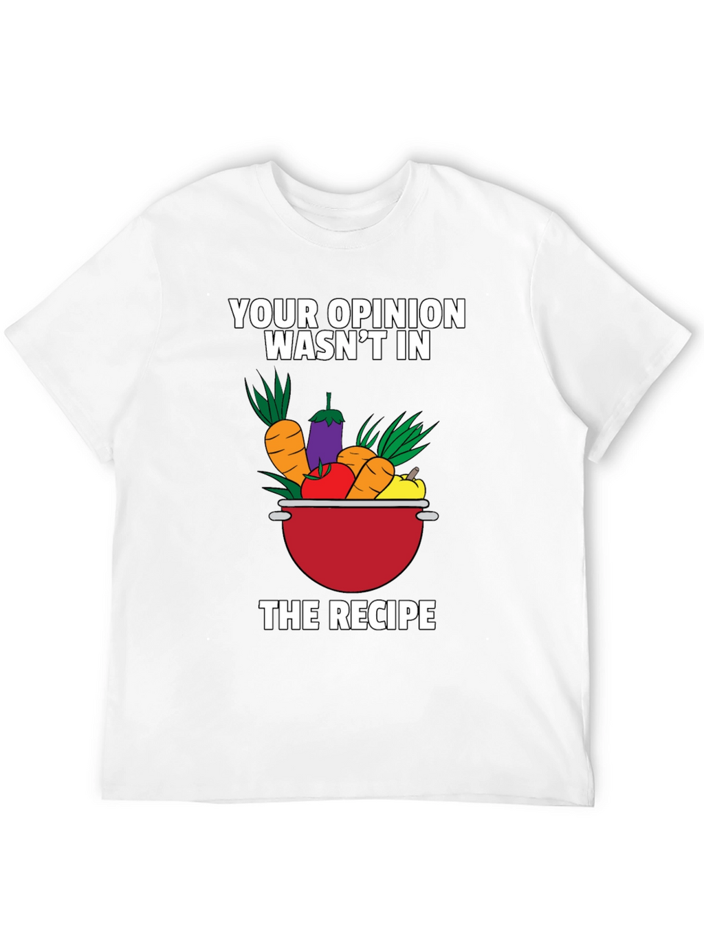 Funny Vegetable Recipe Graphic T-Shirt