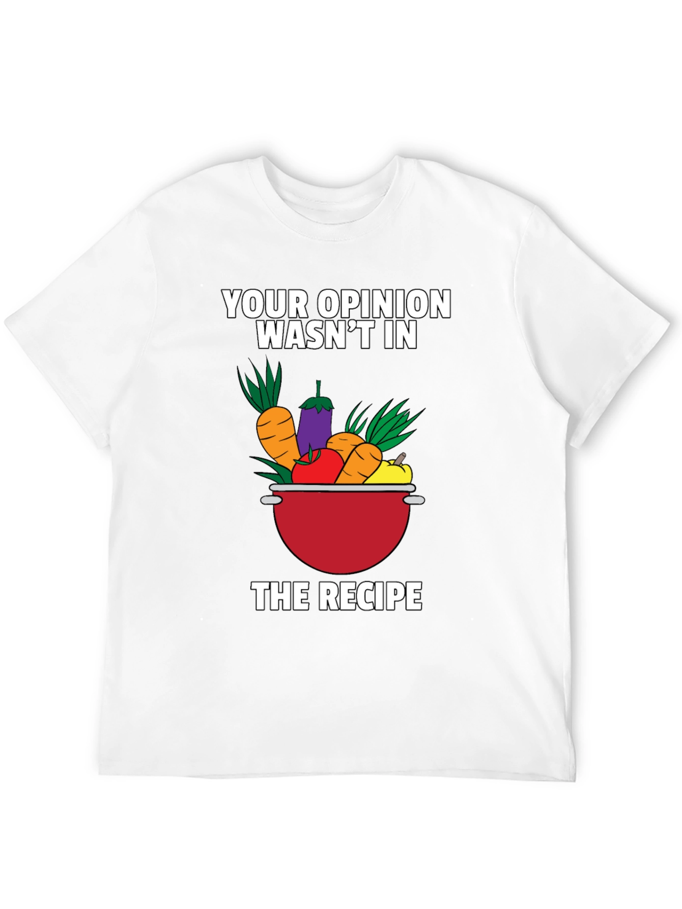 Funny Vegetable Recipe Graphic T-Shirt