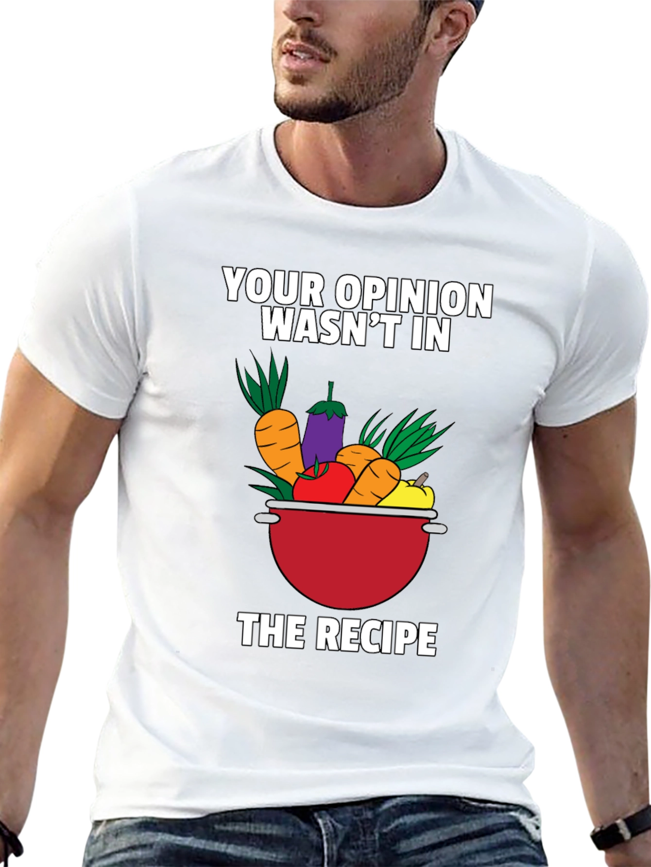 Funny Vegetable Recipe Graphic T-Shirt
