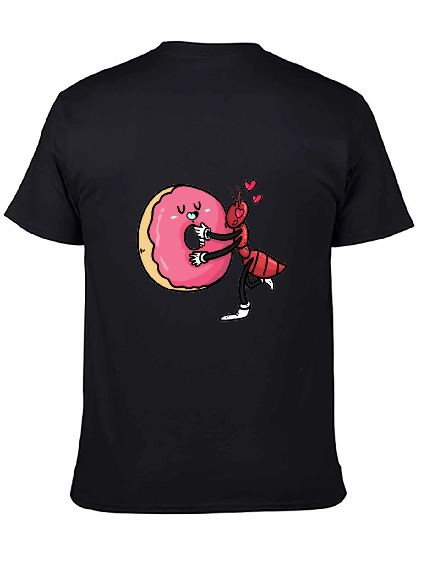 Ant Hugs Donut Graphic Tee - Unisex Crew Neck T-Shirt