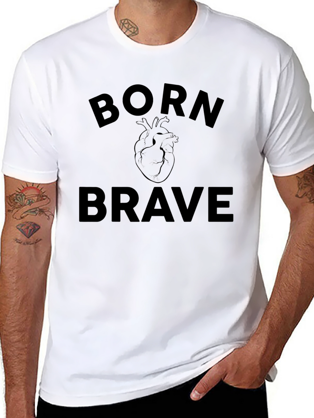 Born Brave Graphic Tee - Black