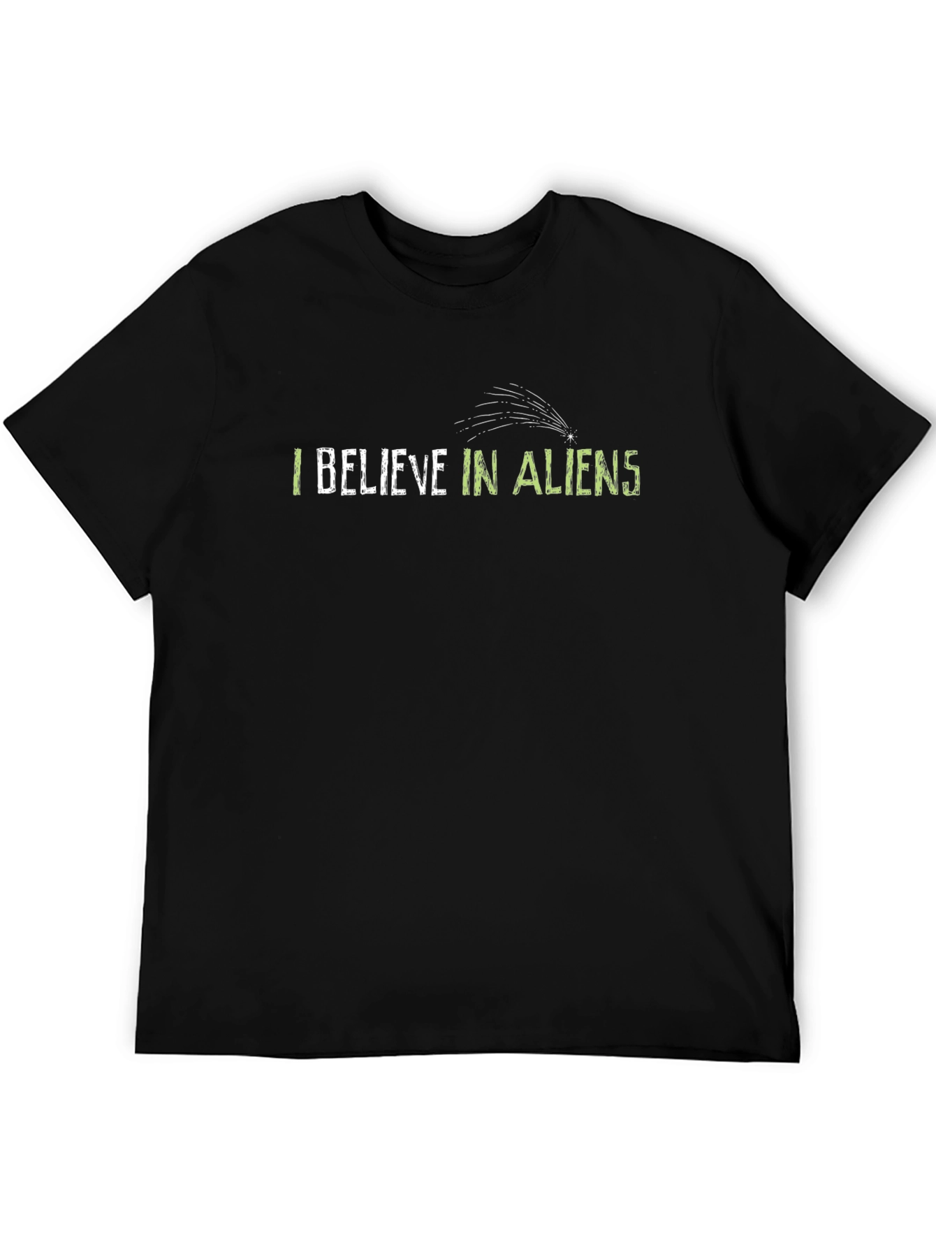 I Believe In Aliens Black Graphic Tee