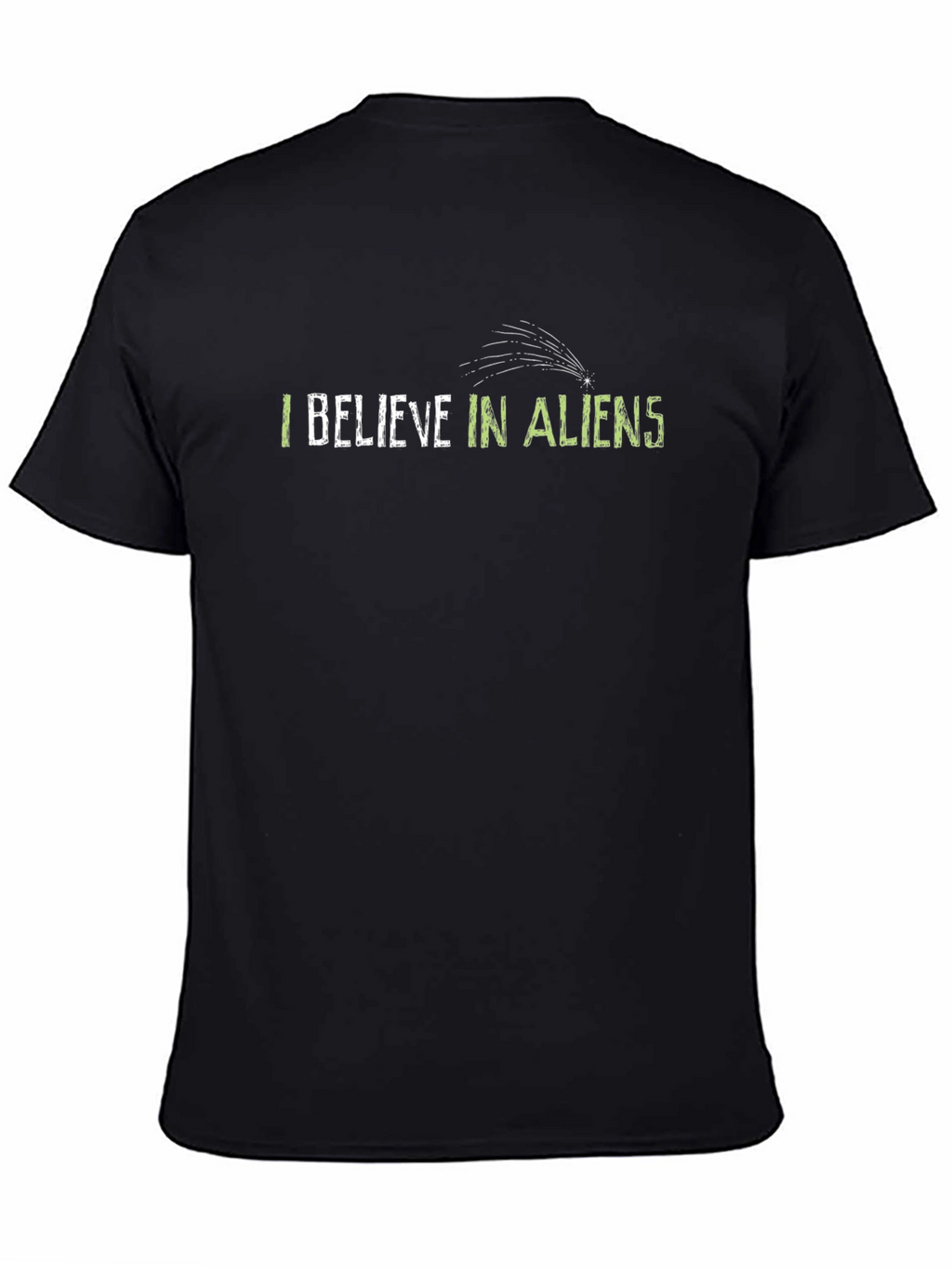 I Believe In Aliens Black Graphic Tee