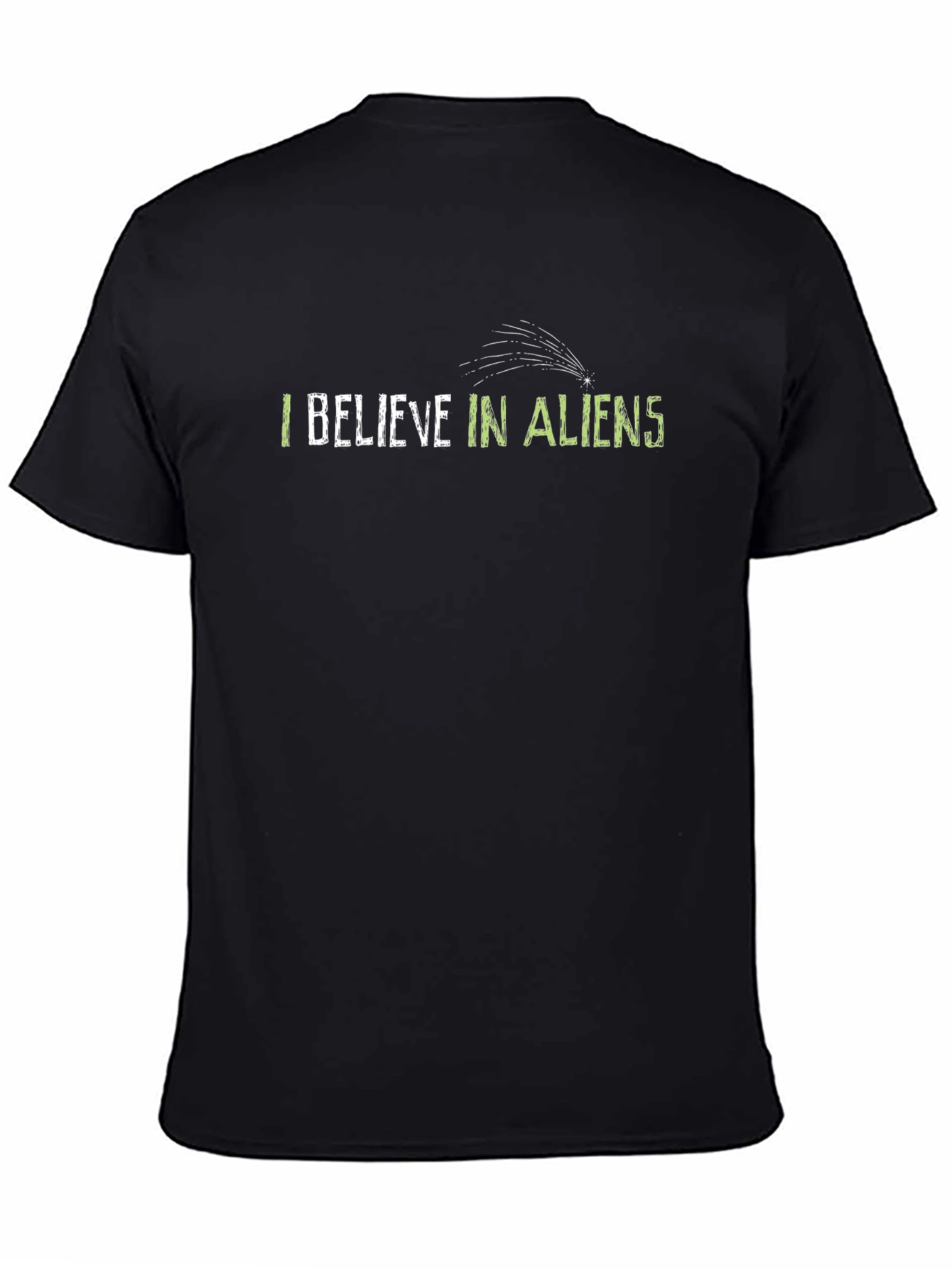 I Believe In Aliens Black Graphic Tee