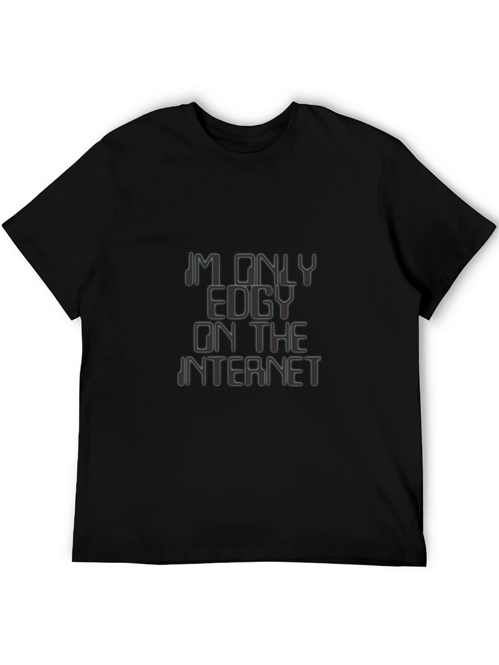 Edgy Internet T-Shirt - Black Graphic Tee