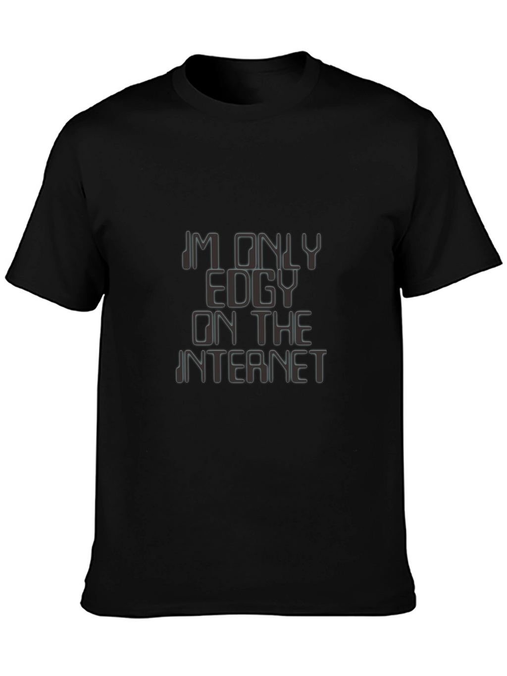Edgy Internet T-Shirt - Black Graphic Tee