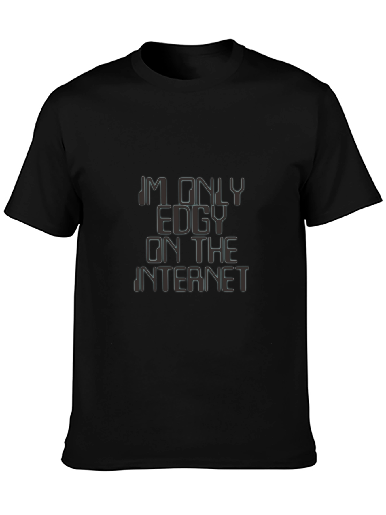 Edgy Internet T-Shirt - Black Graphic Tee