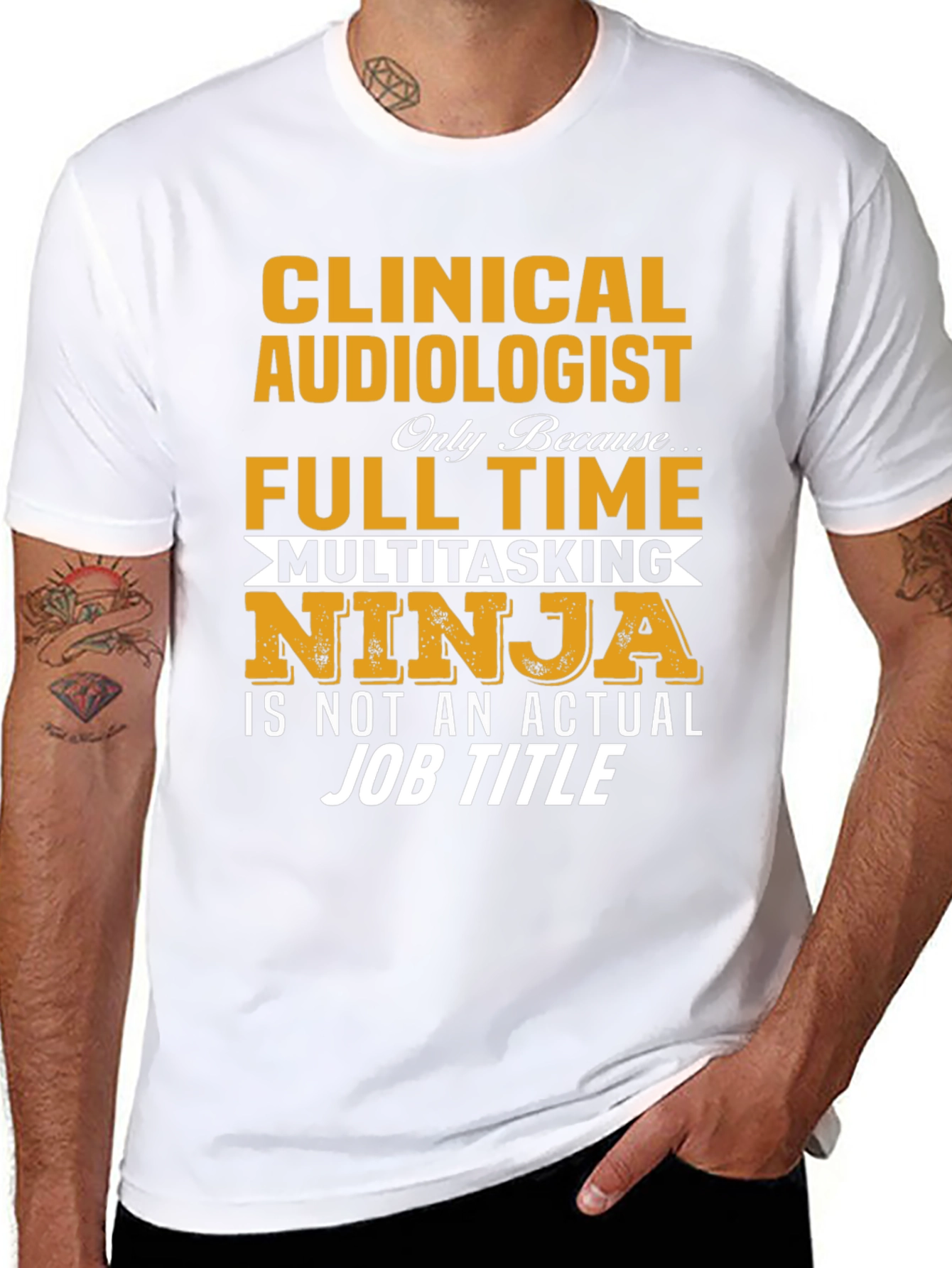 Clinical Audiologist Full Time Ninja T-Shirt