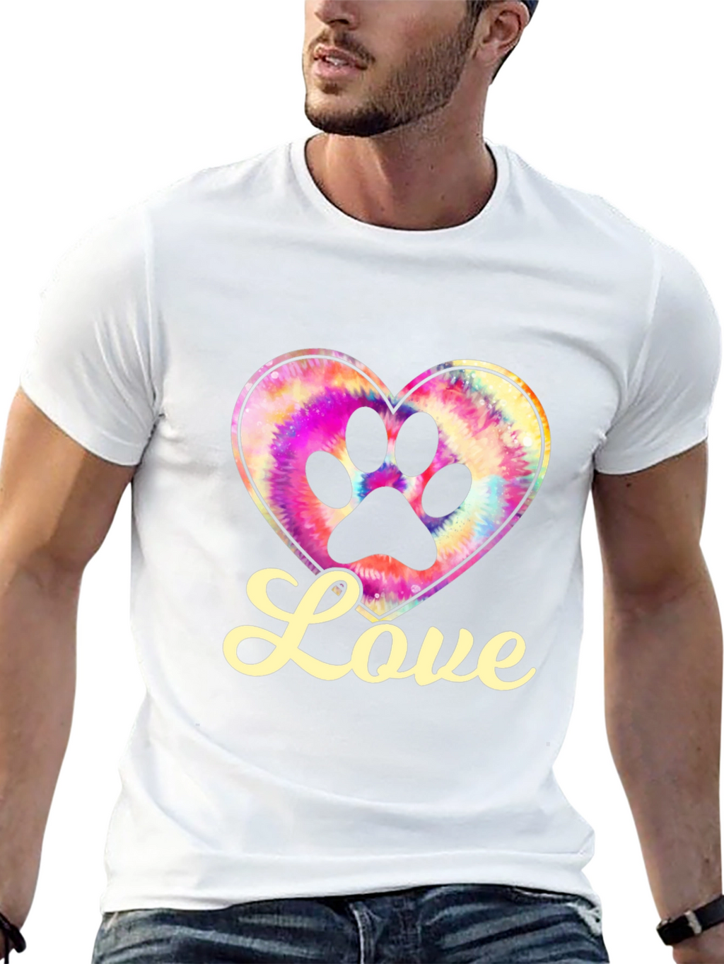 Love Paw Print Heart Tee