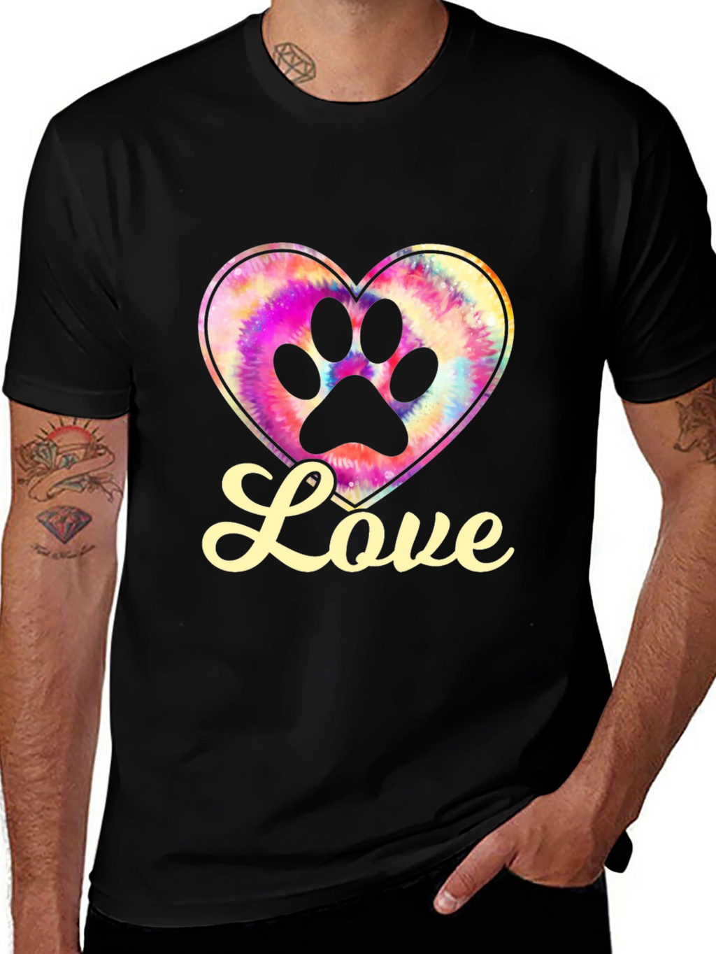 Love Paw Print Heart Tee