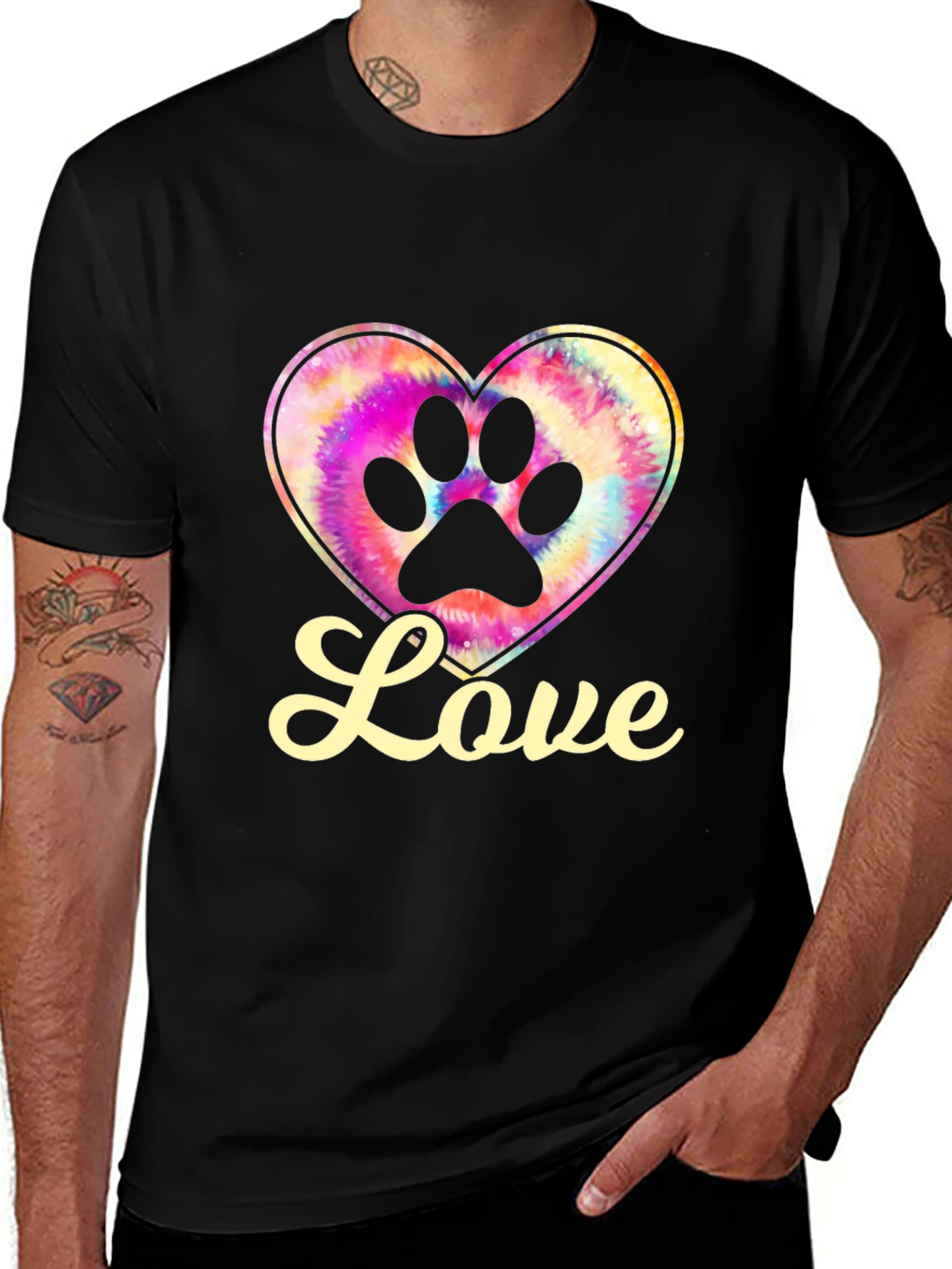 Love Paw Print Heart Tee