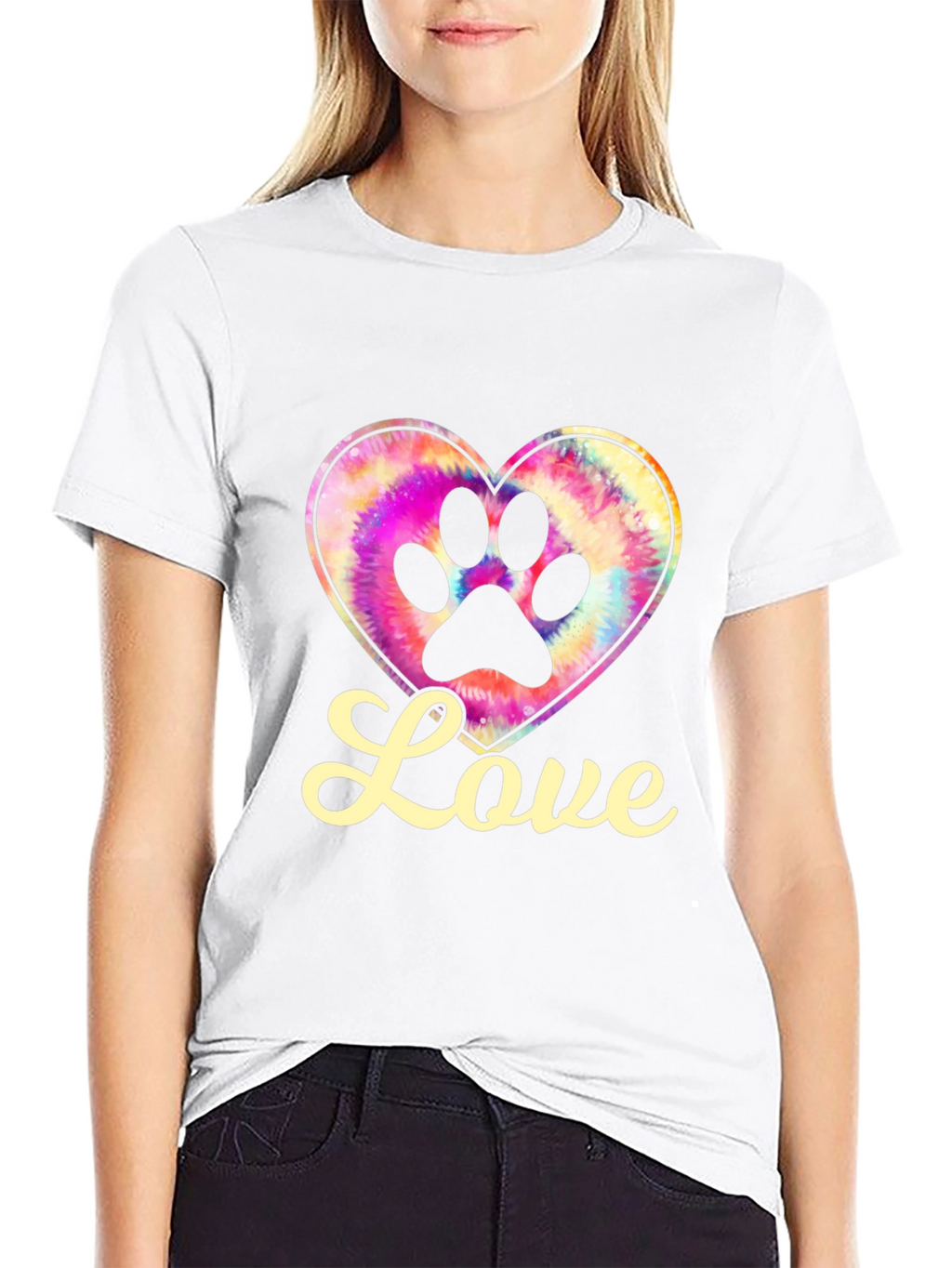 Love Paw Print Heart Tee