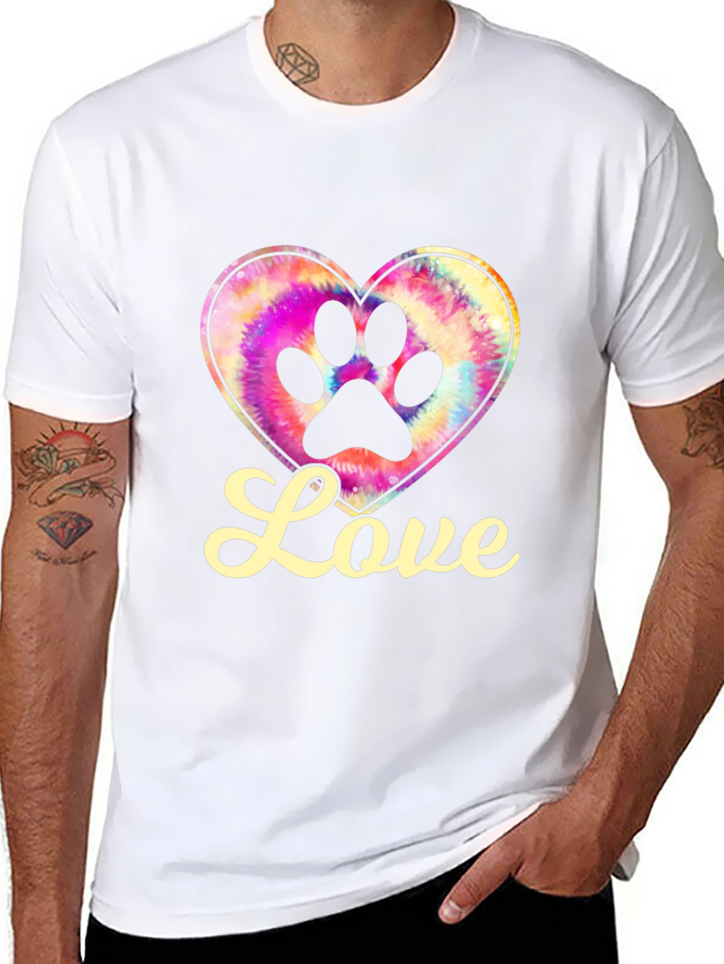 Love Paw Print Heart Tee