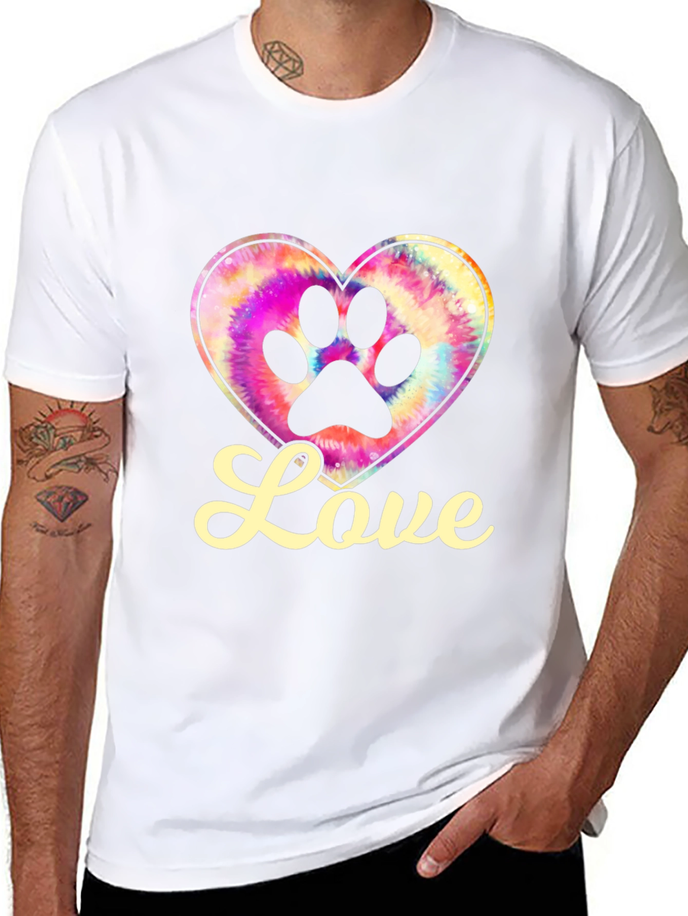 Love Paw Print Heart Tee