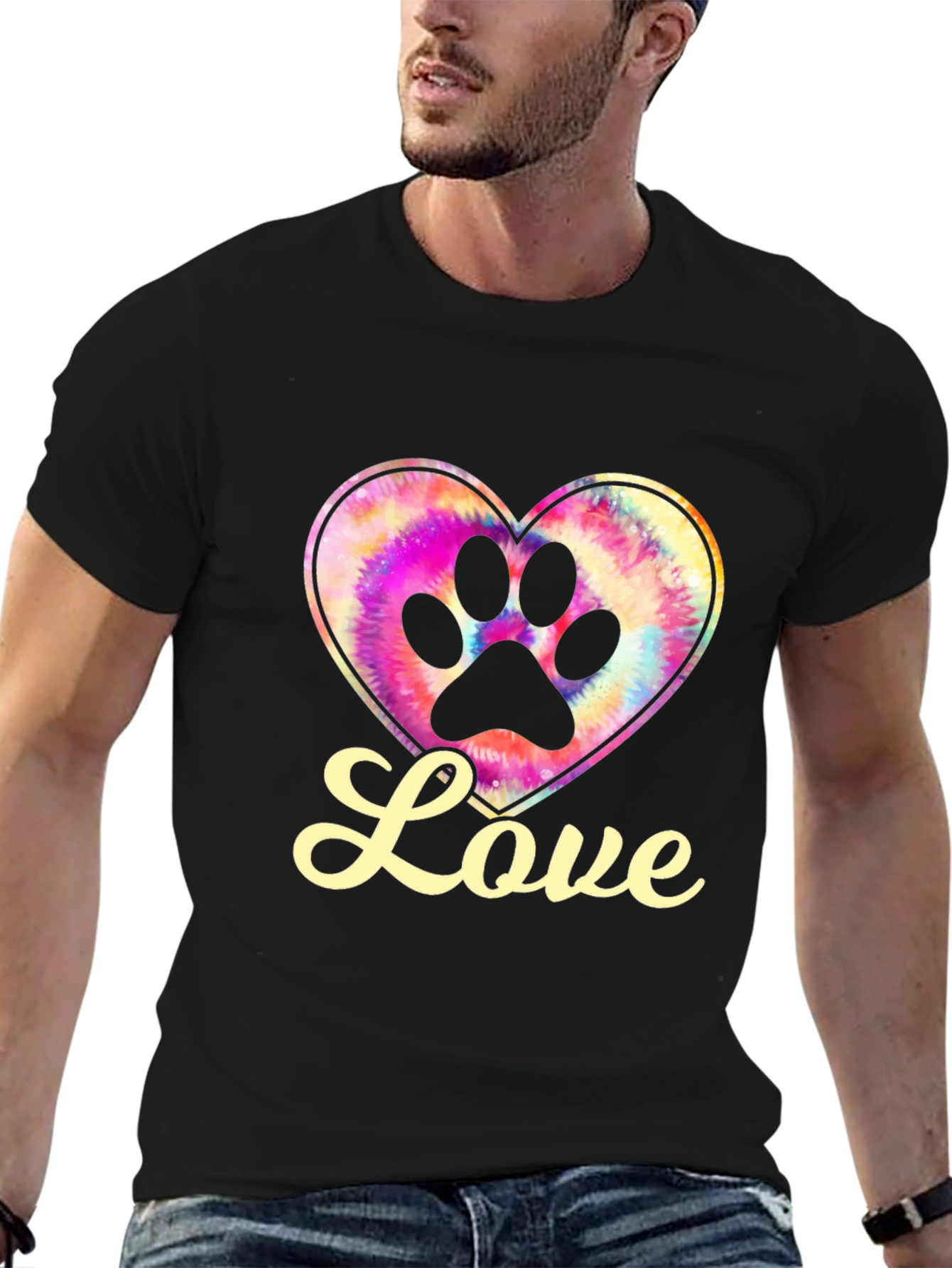 Love Paw Print Heart Tee