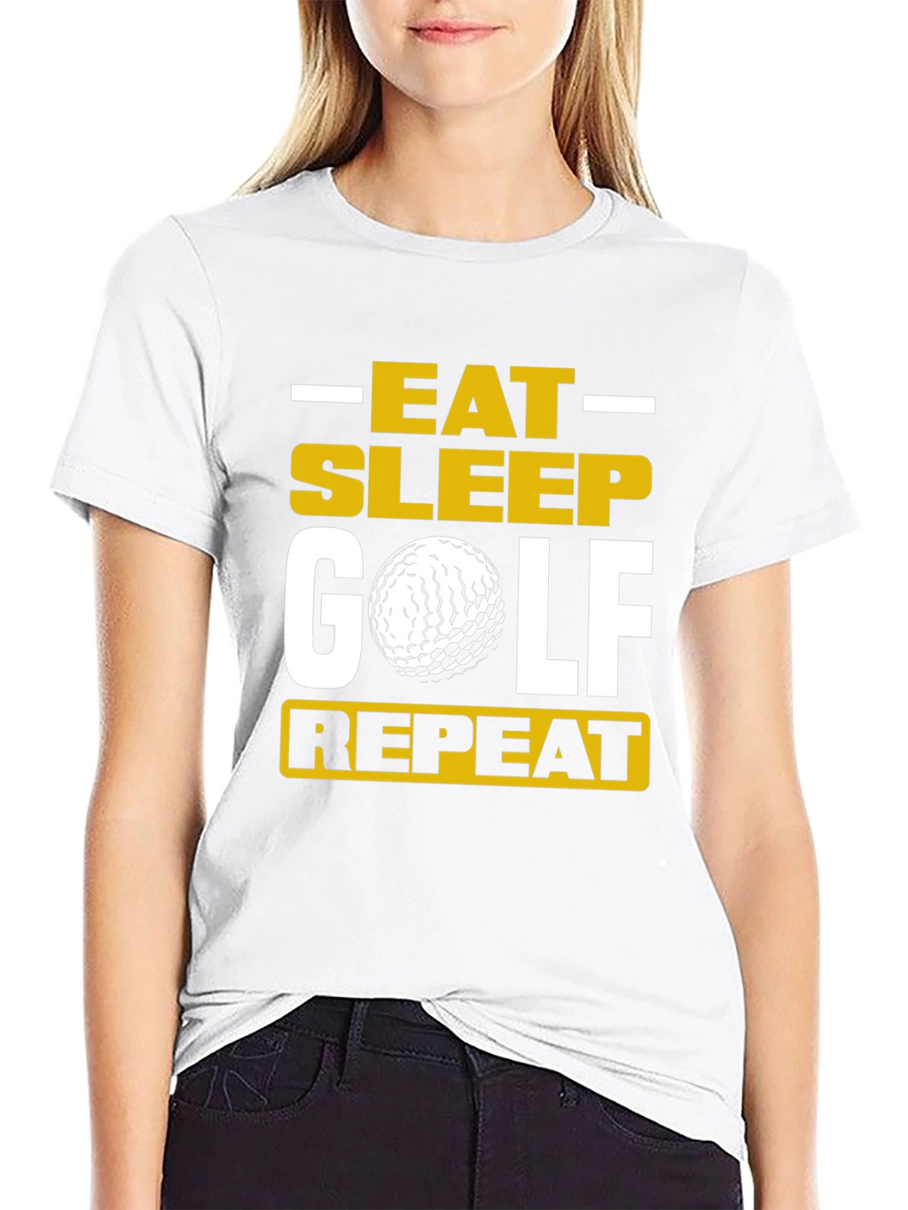 Eat Sleep Golf Repeat T-Shirt - Golfer Gift Tee