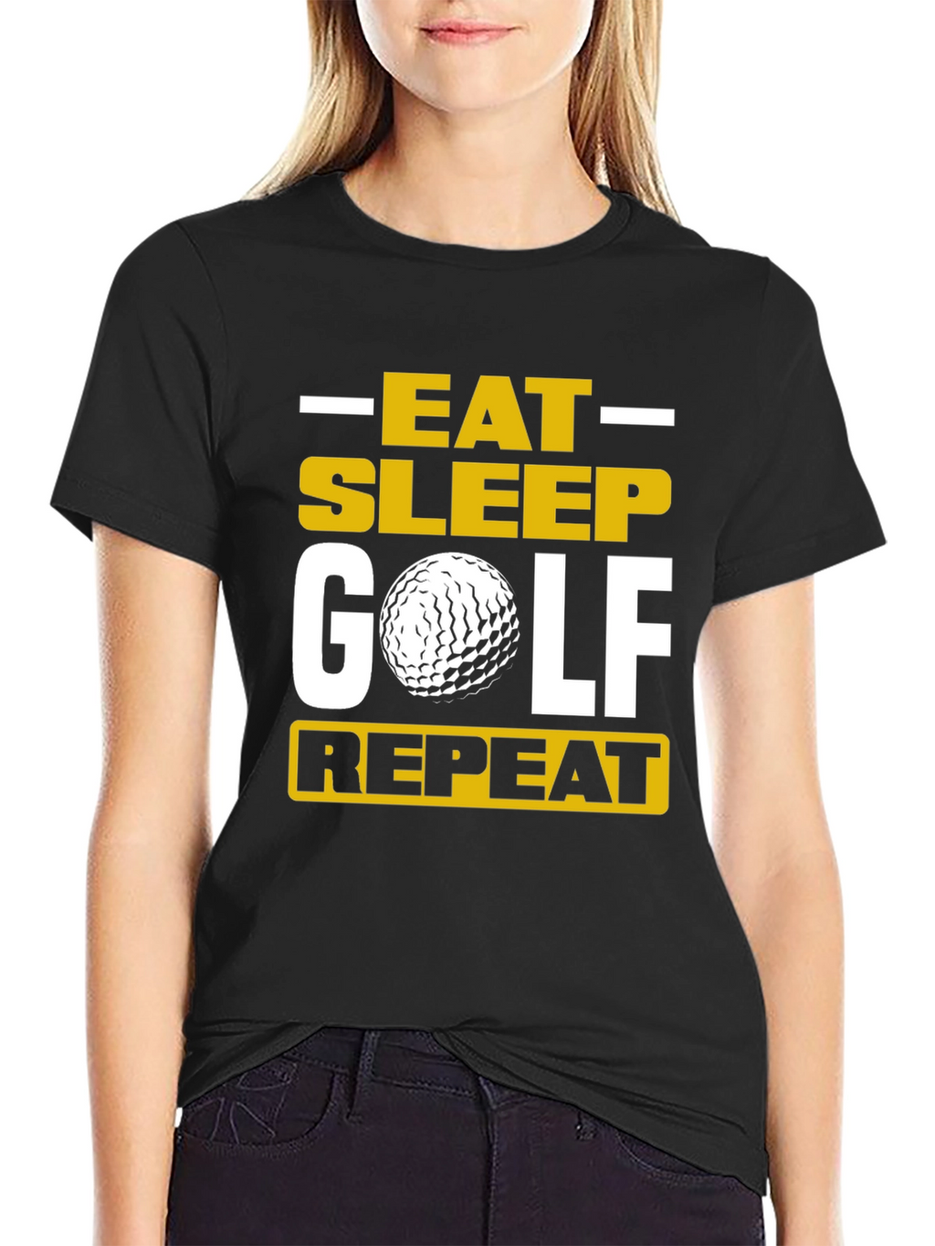 Eat Sleep Golf Repeat T-Shirt - Golfer Gift Tee