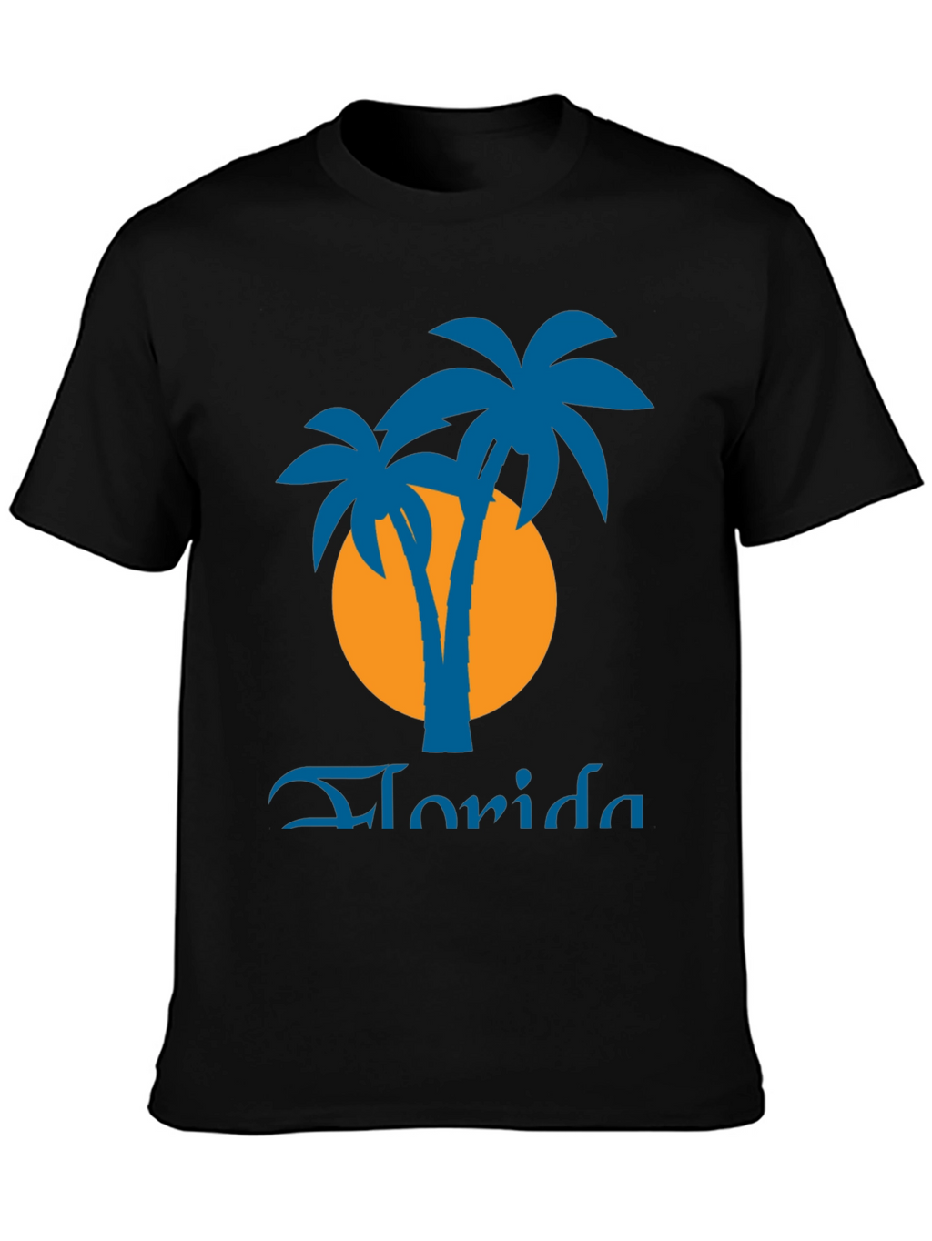 Florida Palms Graphic Tee - Black Tropical Shirt