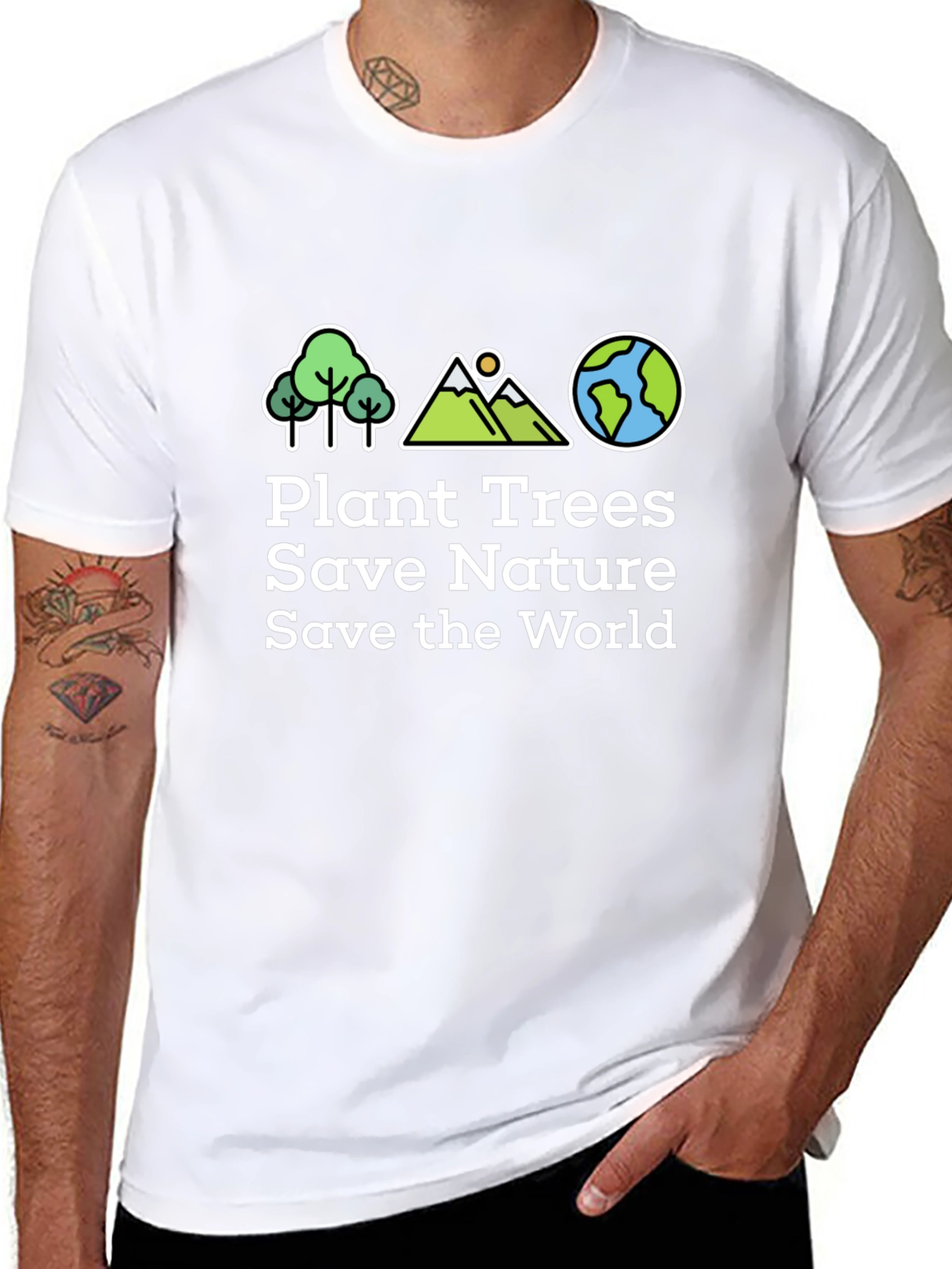 Eco-Friendly Plant Trees Save Nature Graphic T-Shirt