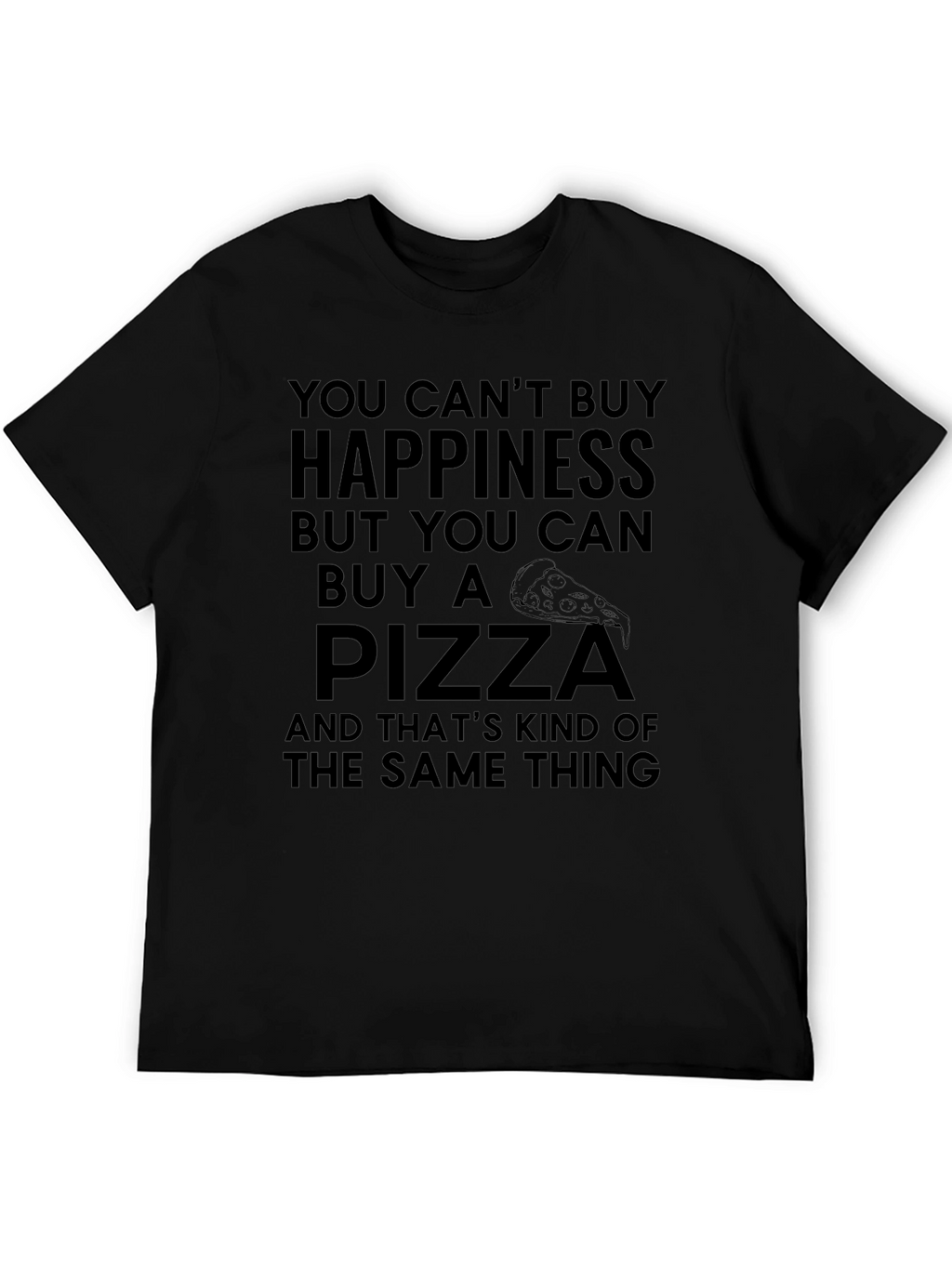Pizza Happiness Graphic T-Shirt - Funny Foodie Tee