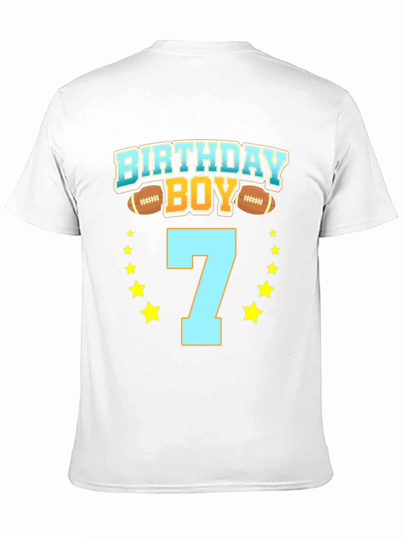 Birthday Boy Football 7th Birthday T-Shirt