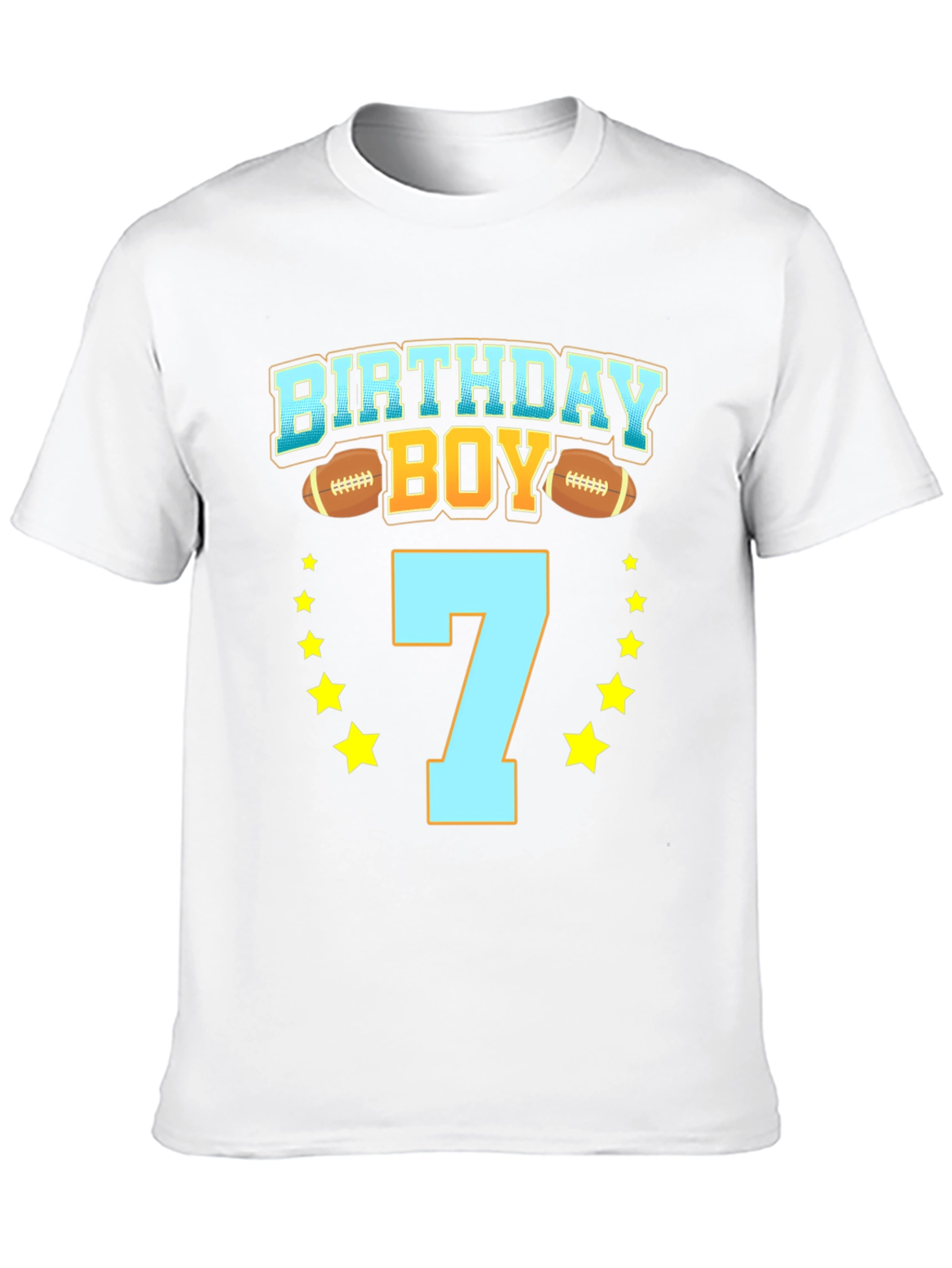 Birthday Boy Football 7th Birthday T-Shirt