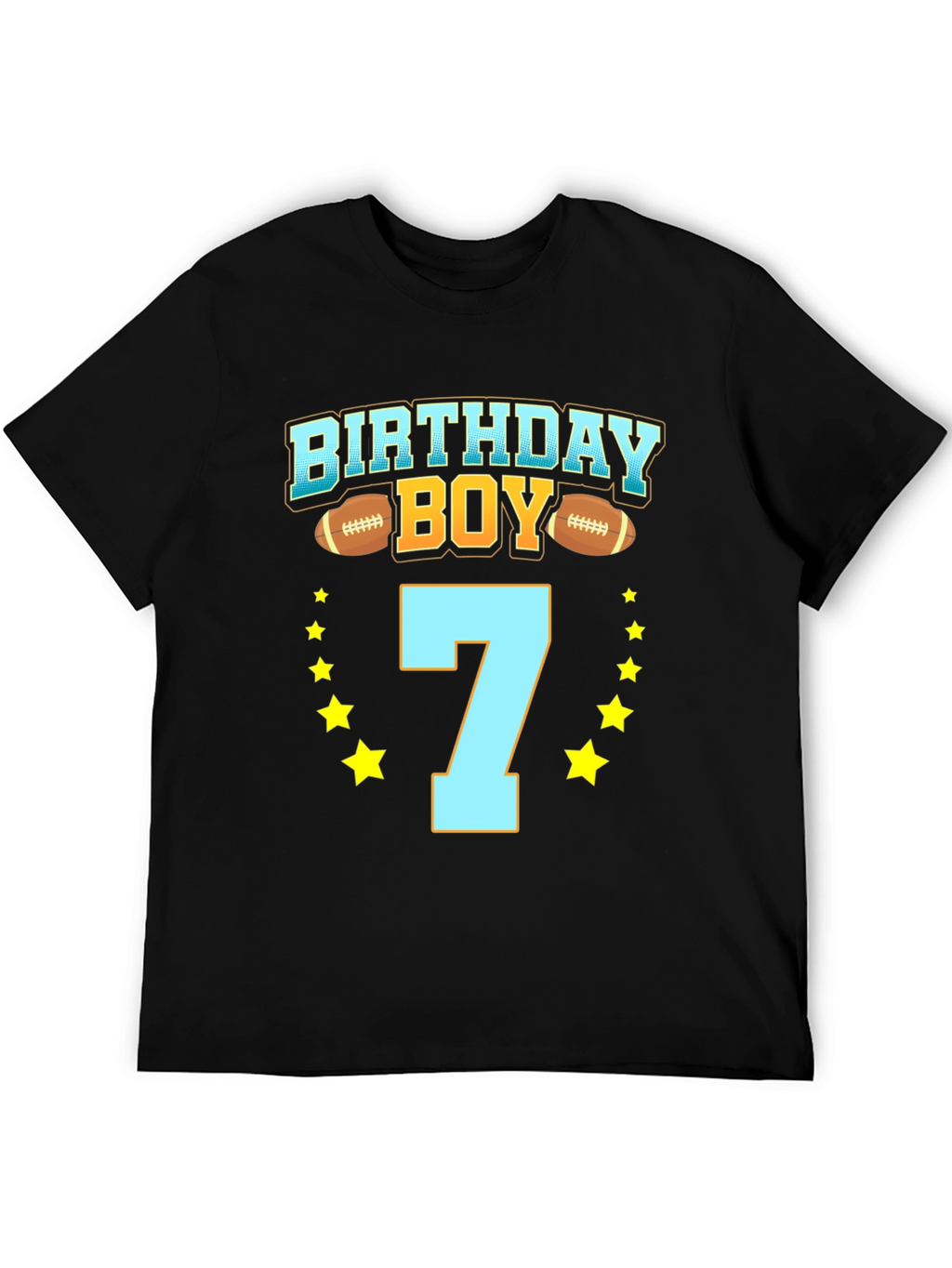 Birthday Boy Football 7th Birthday T-Shirt