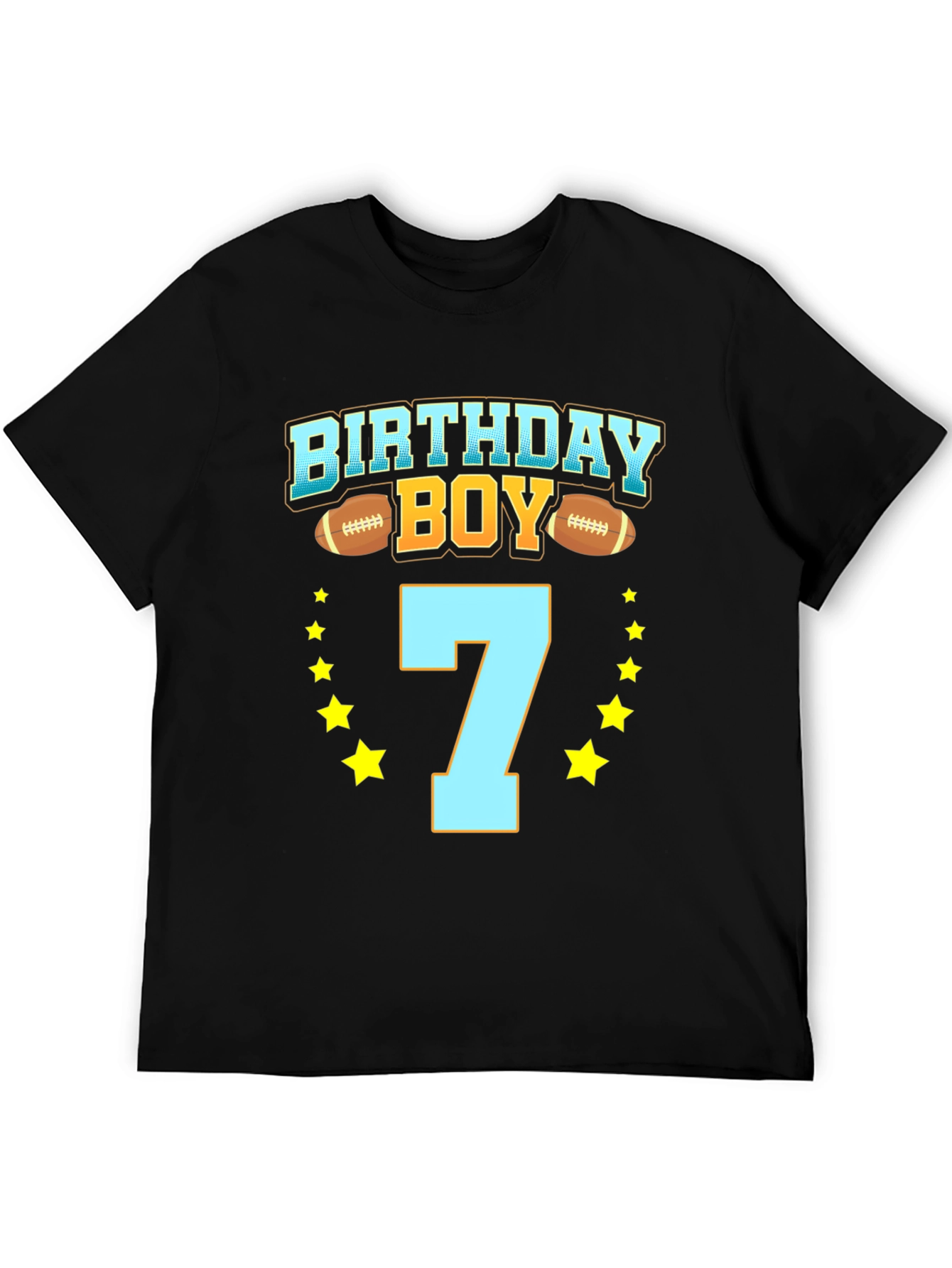Birthday Boy Football 7th Birthday T-Shirt