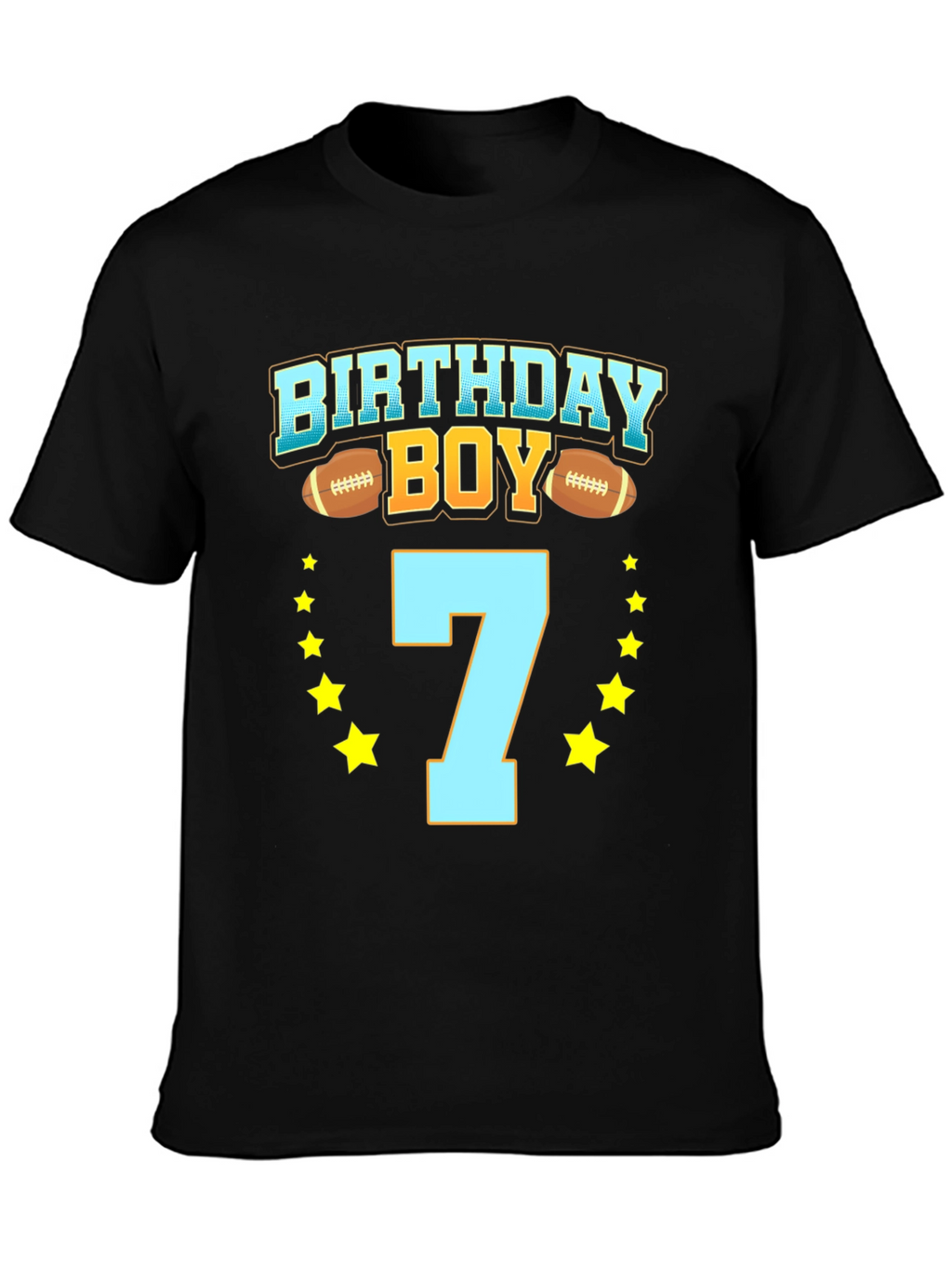 Birthday Boy Football 7th Birthday T-Shirt